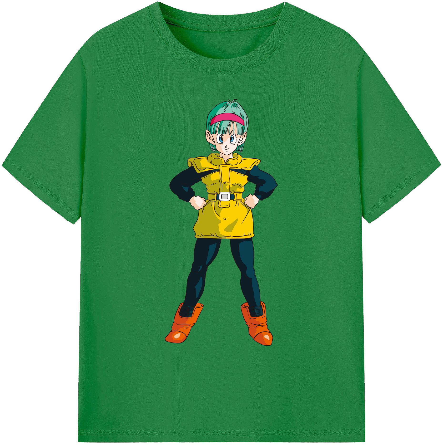 （画像用） ドラゴンボール ブルマ DRAGON BALL Bulma 綿100％ メンズ半袖Tシャツ｜肌触りやわらか＆通気性
