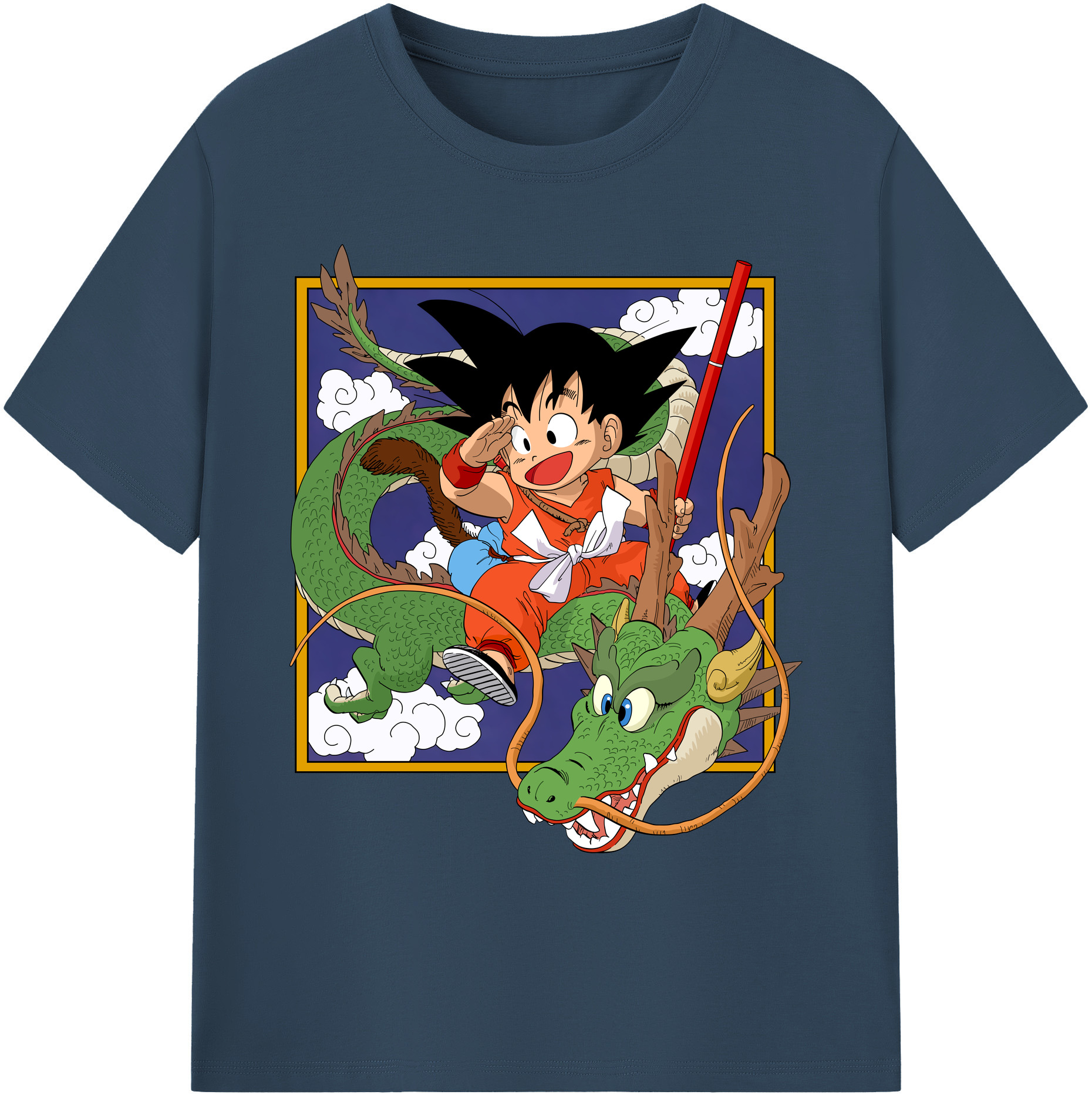 （画像用） ドラゴンボール 孫悟空（そん ごくう）Son Goku カカロット DRAGON BALL Kakarotto 綿100％ メンズ半袖Tシャツ｜肌触りやわらか＆通気性