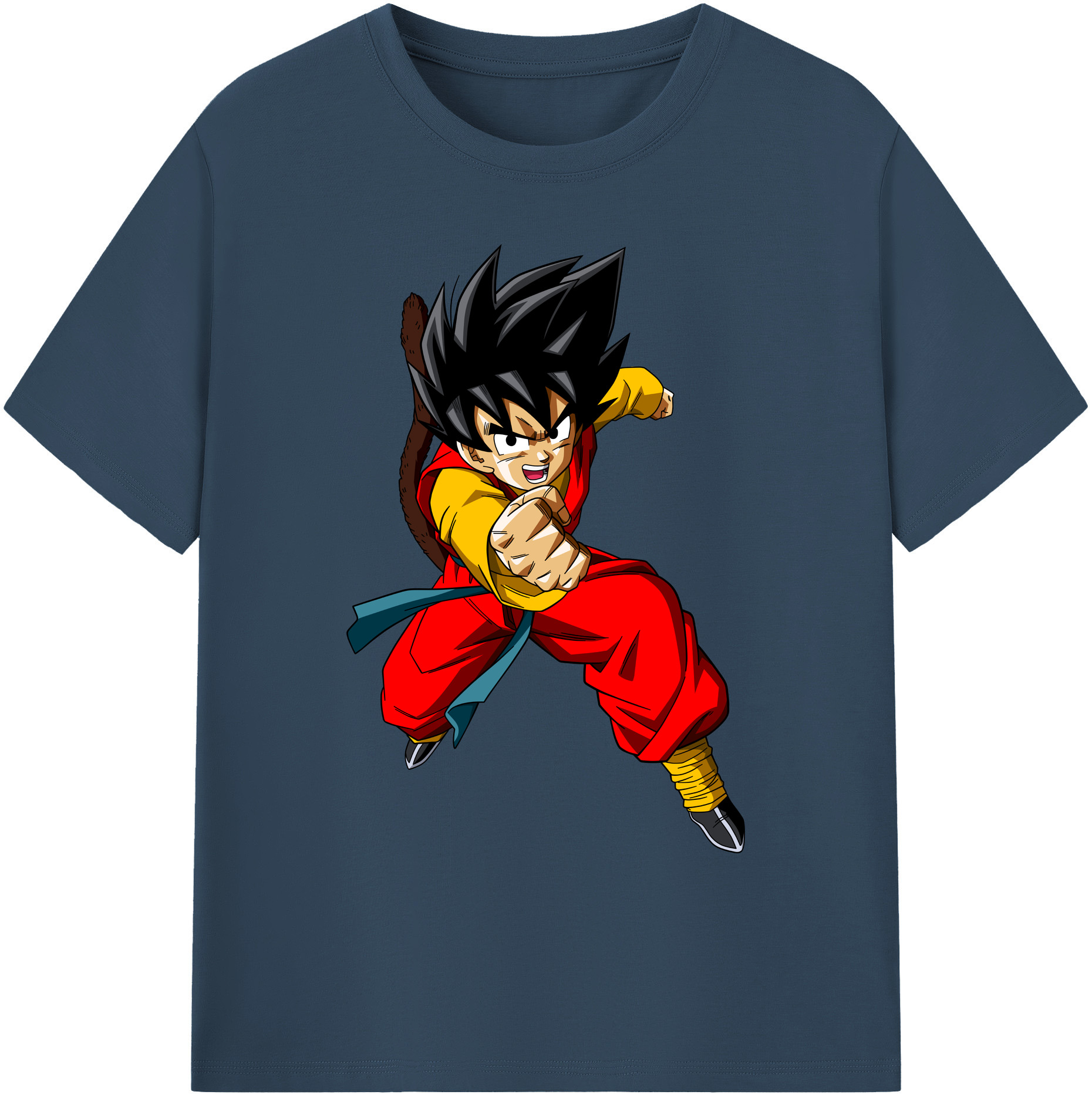 （画像用） ドラゴンボール 孫悟空（そん ごくう）Son Goku カカロット DRAGON BALL Kakarotto 綿100％ メンズ半袖Tシャツ｜肌触りやわらか＆通気性