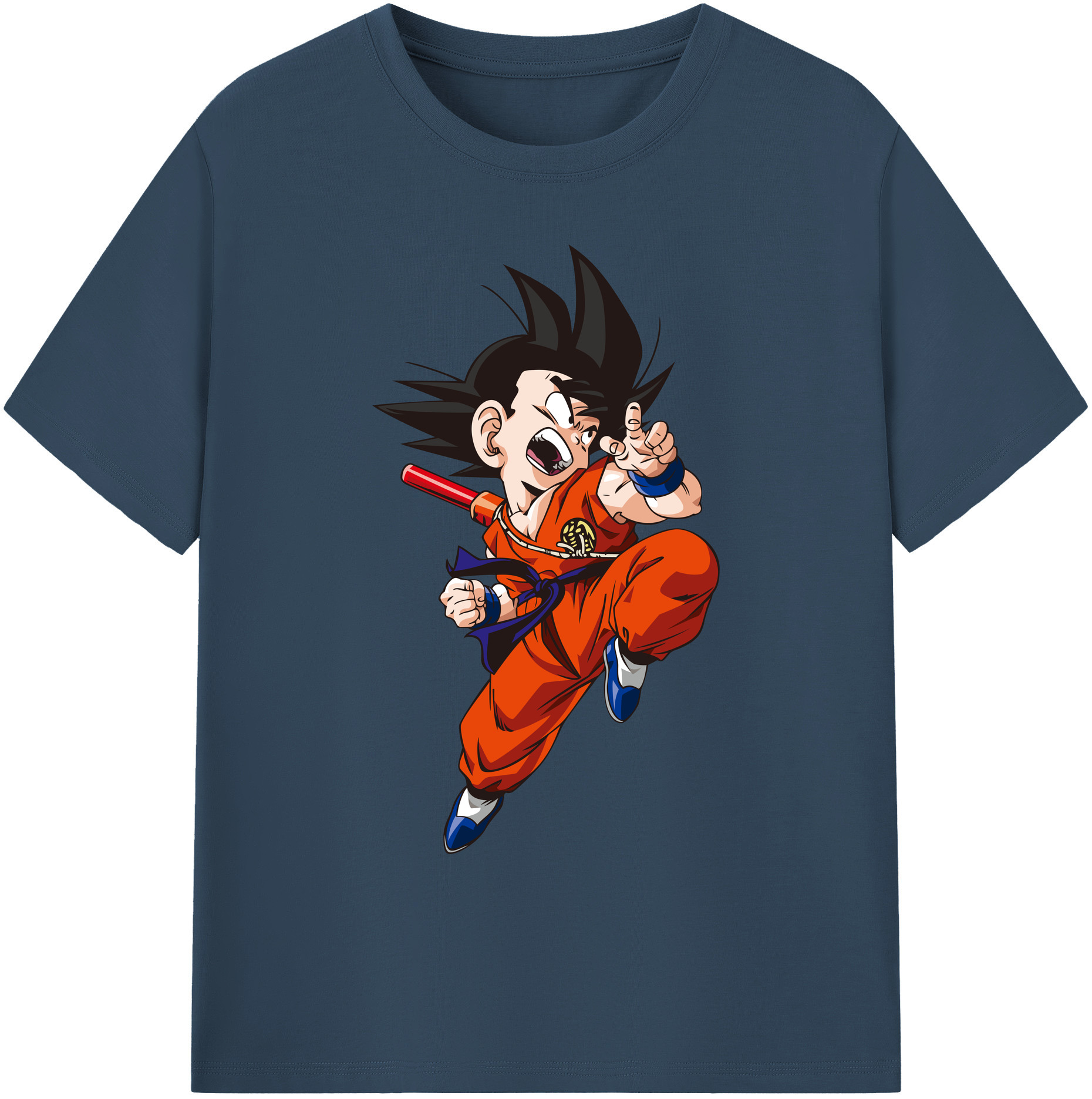 （画像用） ドラゴンボール 孫悟空（そん ごくう）Son Goku カカロット DRAGON BALL Kakarotto 綿100％ メンズ半袖Tシャツ｜肌触りやわらか＆通気性