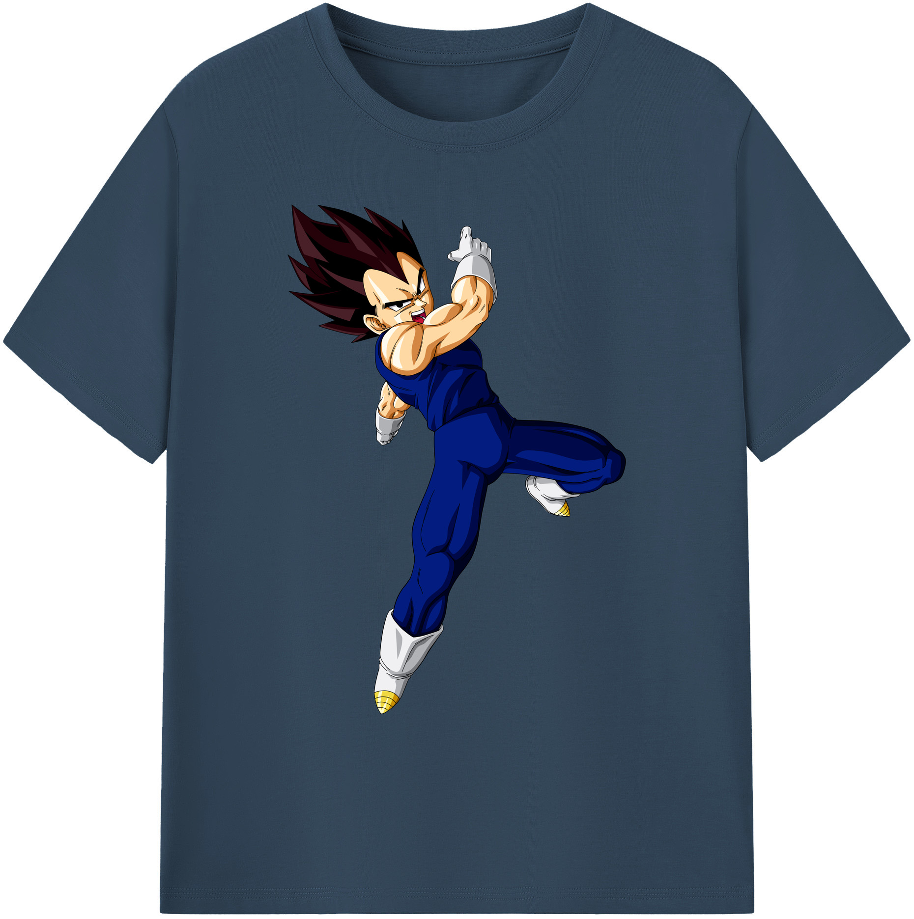 （画像用） ドラゴンボール ベジータ四世（Bejīta Yonsei）DRAGON BALL Vegeta IV 綿100％ メンズ半袖Tシャツ｜肌触りやわらか＆通気性