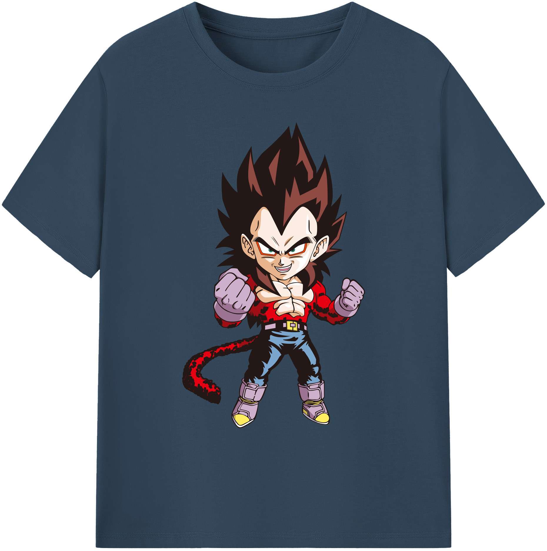 （画像用） ドラゴンボール ベジータ四世（Bejīta Yonsei）DRAGON BALL Vegeta IV 綿100％ メンズ半袖Tシャツ｜肌触りやわらか＆通気性