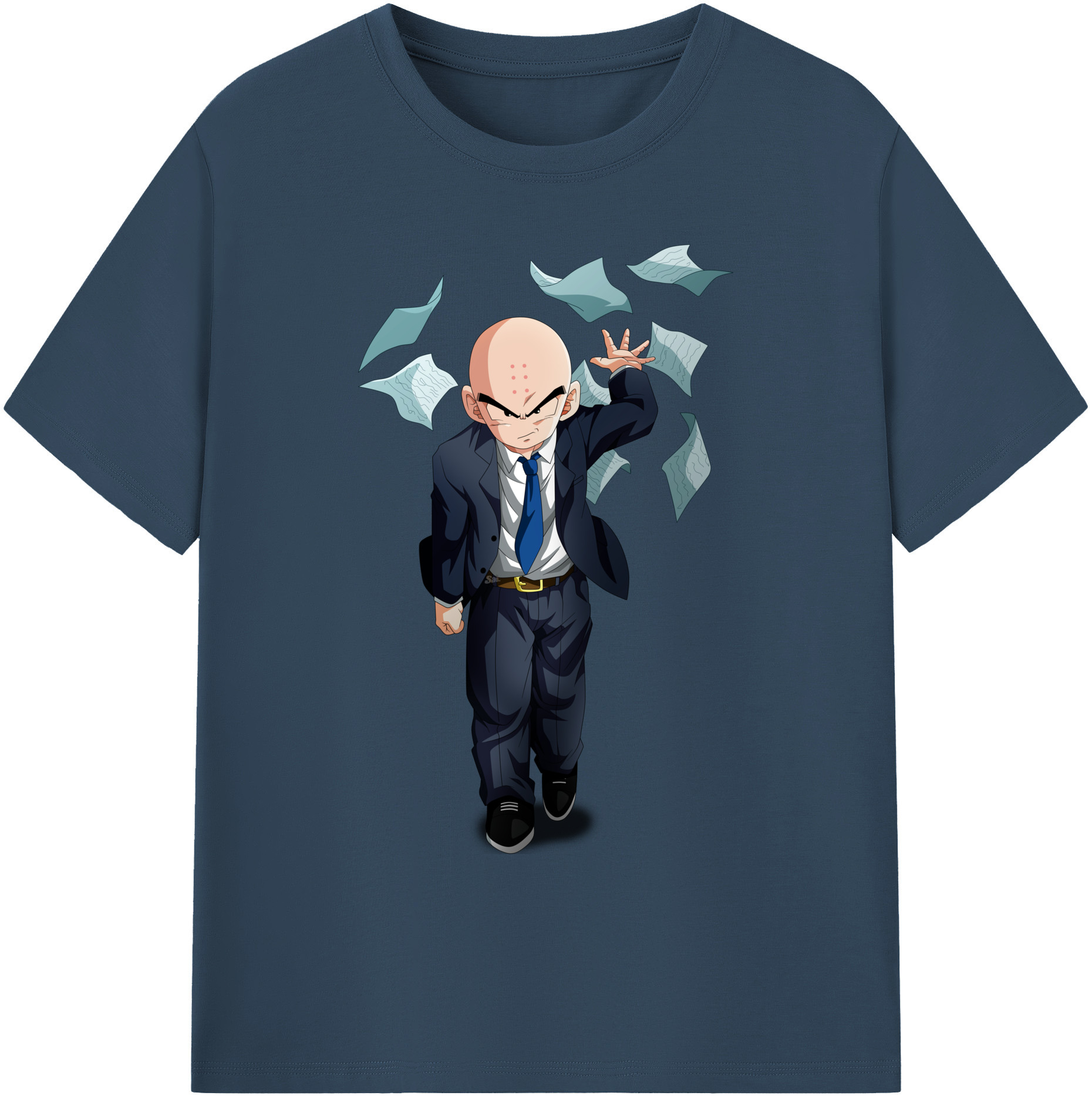 （画像用） ドラゴンボール クリリン DRAGON BALL krillin 綿100％ メンズ半袖Tシャツ｜肌触りやわらか＆通気性