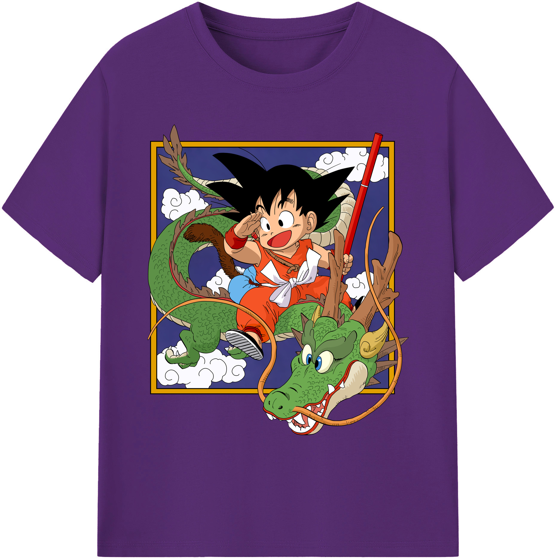（画像用） ドラゴンボール 孫悟空（そん ごくう）Son Goku カカロット DRAGON BALL Kakarotto 綿100％ メンズ半袖Tシャツ｜肌触りやわらか＆通気性