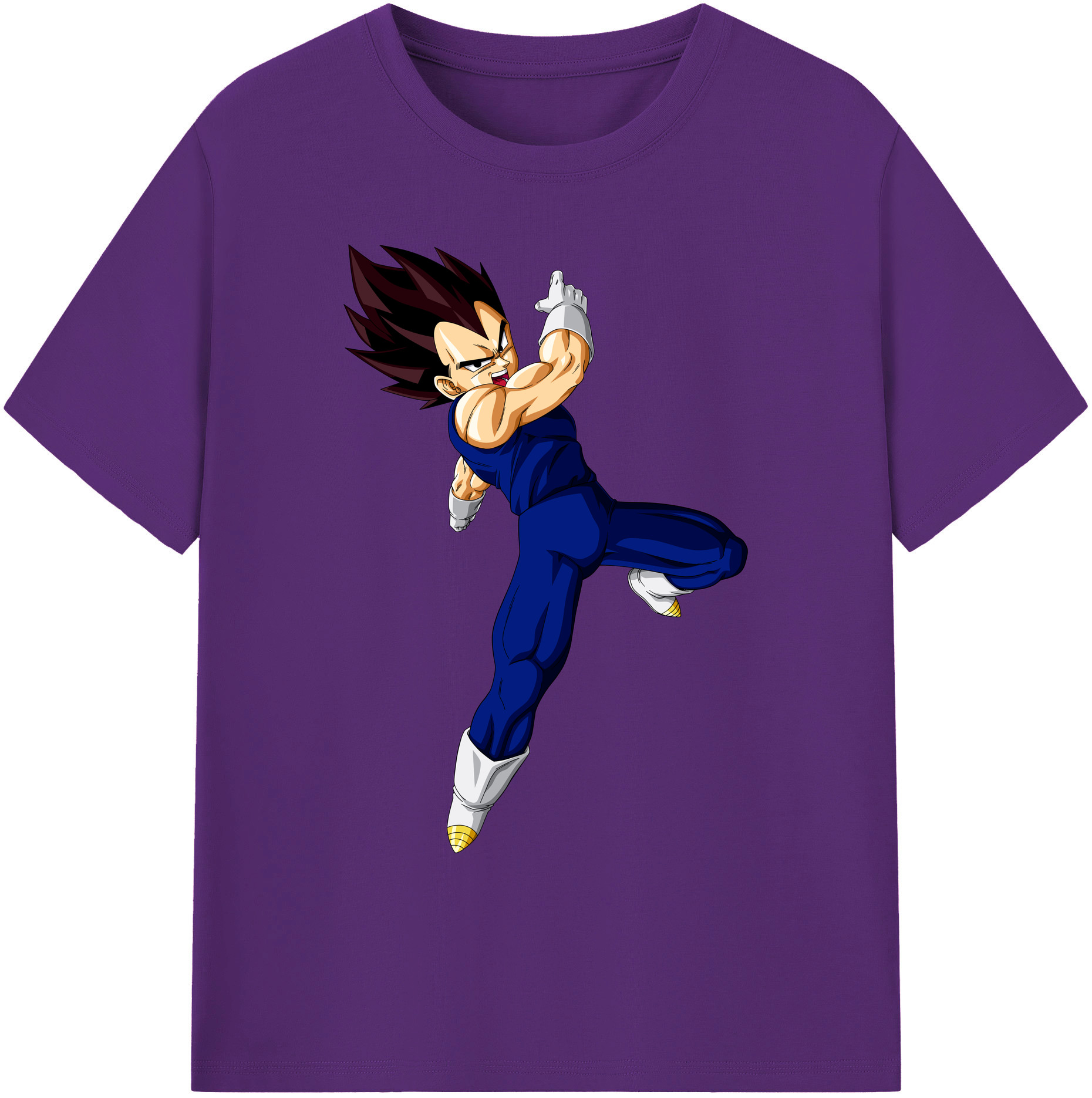 （画像用） ドラゴンボール ベジータ四世（Bejīta Yonsei）DRAGON BALL Vegeta IV 綿100％ メンズ半袖Tシャツ｜肌触りやわらか＆通気性