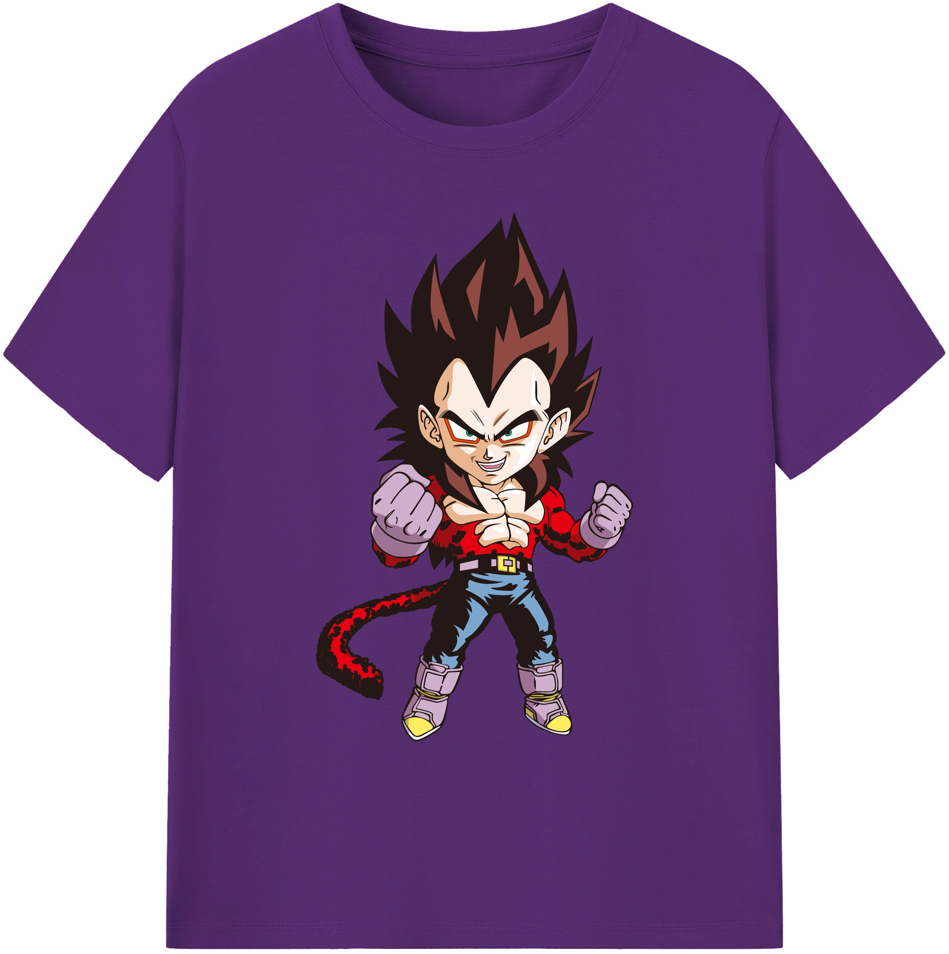 （画像用） ドラゴンボール ベジータ四世（Bejīta Yonsei）DRAGON BALL Vegeta IV 綿100％ メンズ半袖Tシャツ｜肌触りやわらか＆通気性
