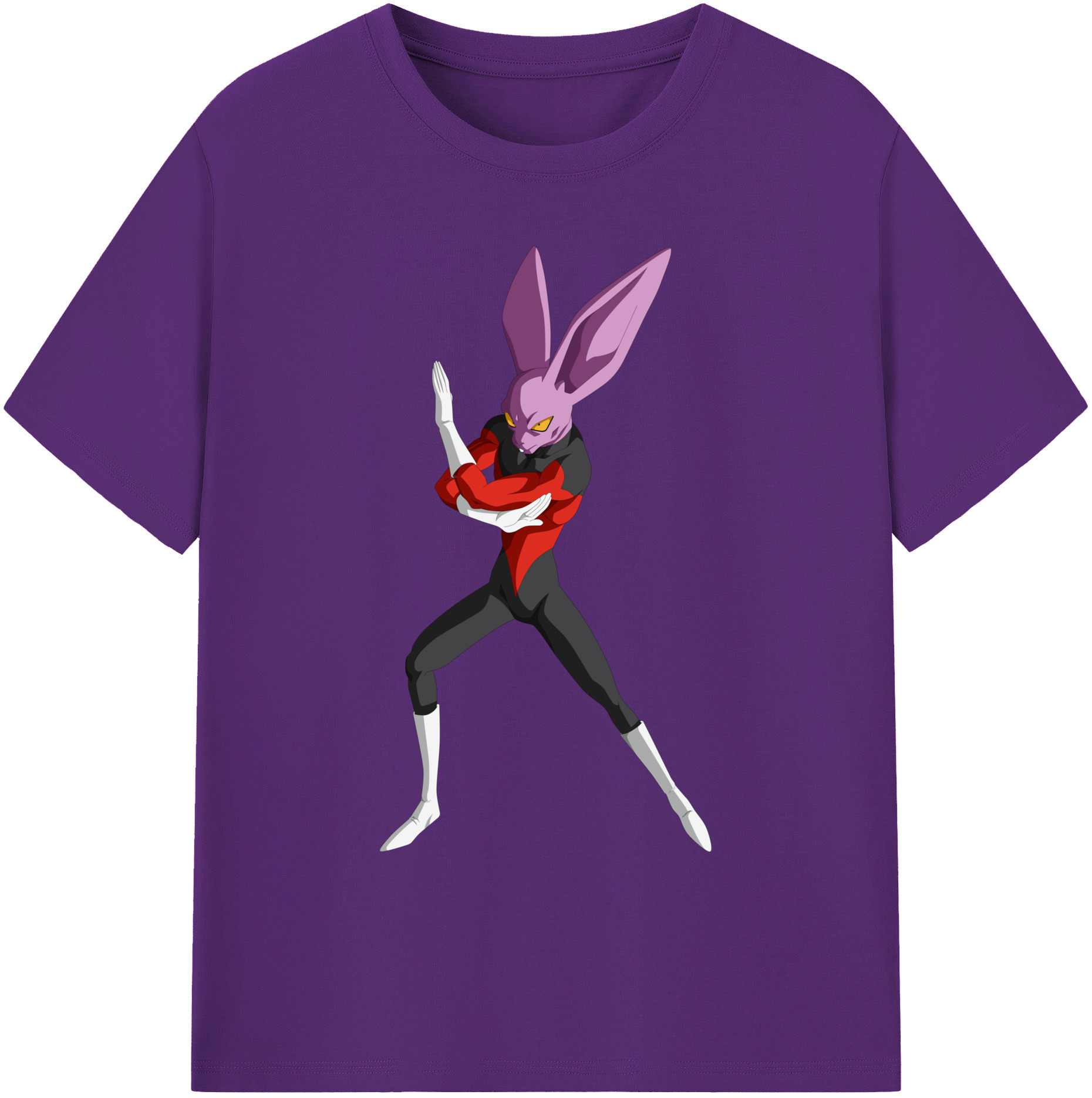 （画像用） ドラゴンボール ビルス 破壊神ビルス DRAGON BALL Beerus Birusu 綿100％ メンズ半袖Tシャツ｜肌触りやわらか＆通気性