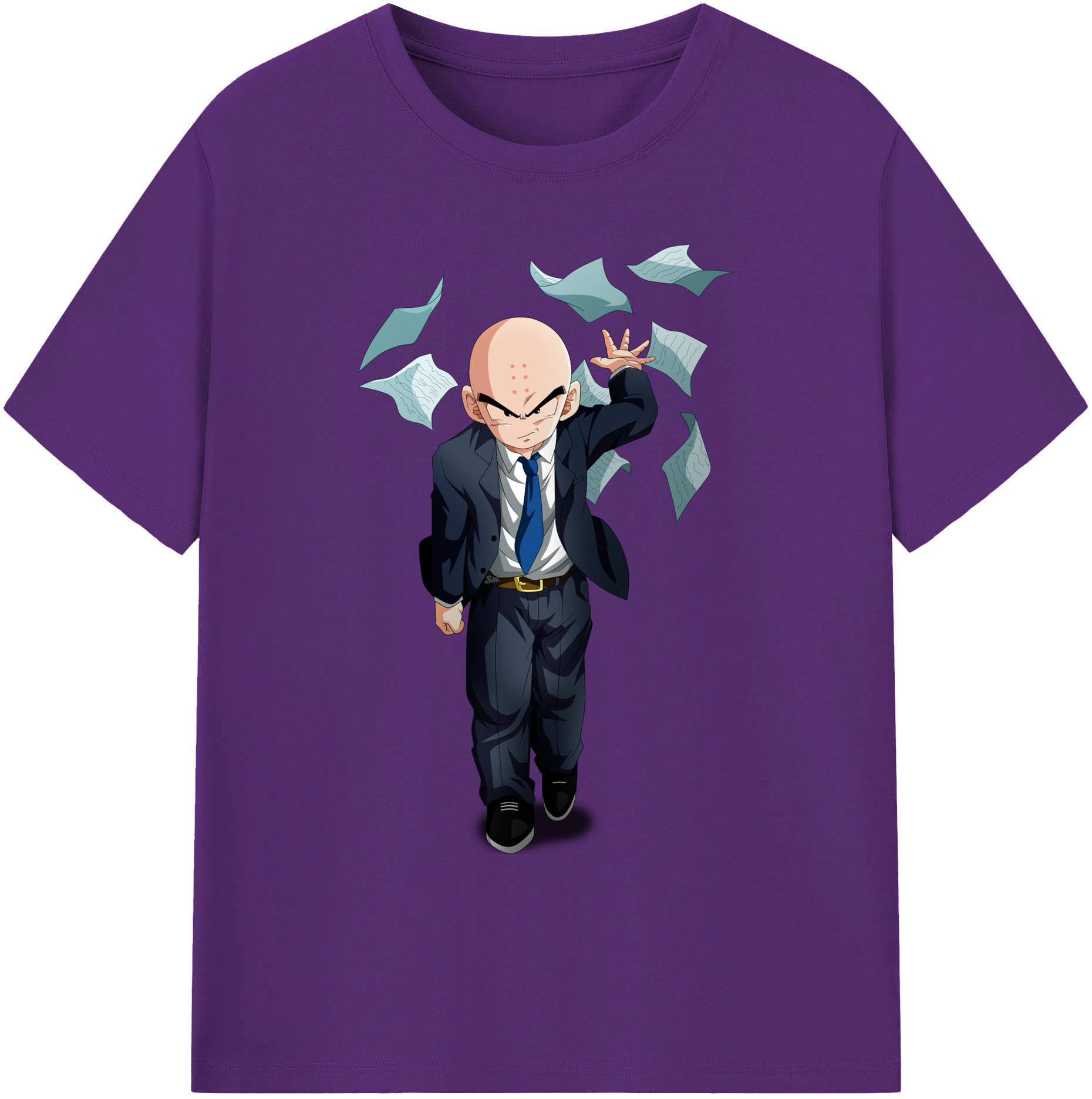 （画像用） ドラゴンボール クリリン DRAGON BALL krillin 綿100％ メンズ半袖Tシャツ｜肌触りやわらか＆通気性