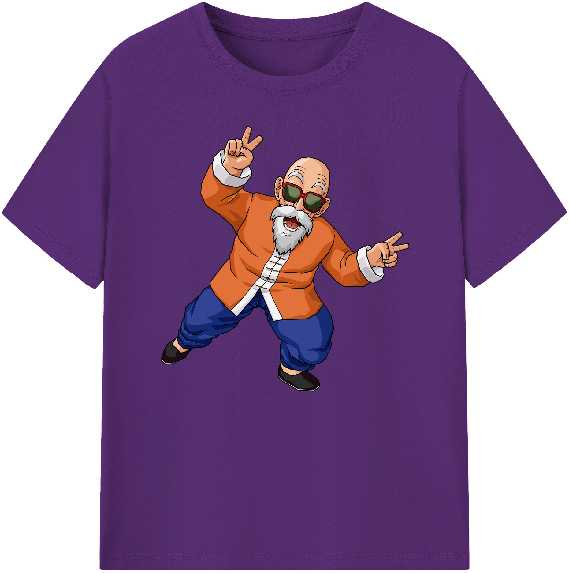 （画像用） ドラゴンボール 亀仙人（かめせんにん） DRAGON BALL Master Roshi Kame Sennin 綿100％ メンズ半袖Tシャツ｜肌触りやわらか＆通気性