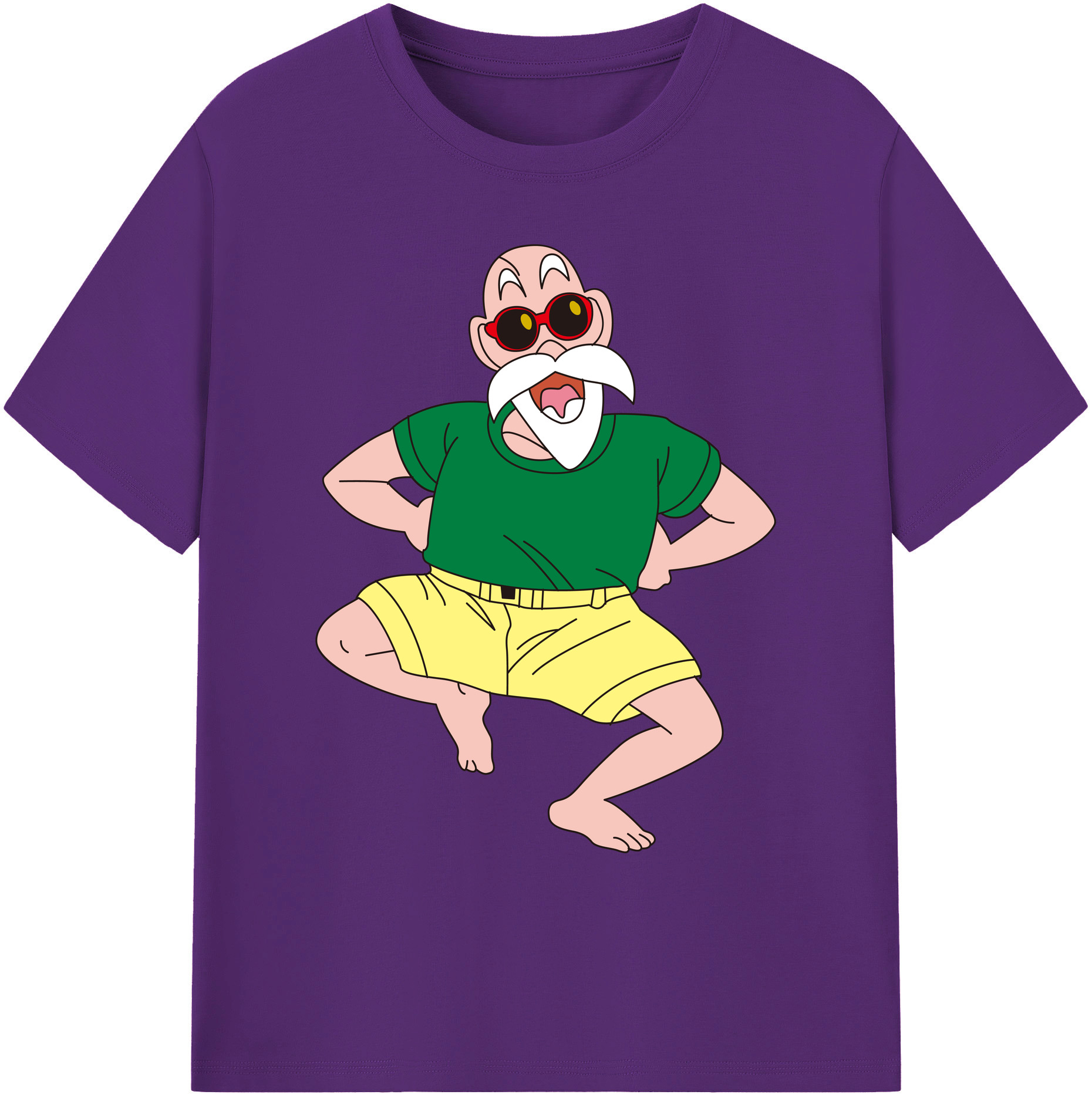 （画像用） ドラゴンボール 亀仙人（かめせんにん） DRAGON BALL Master Roshi Kame Sennin 綿100％ メンズ半袖Tシャツ｜肌触りやわらか＆通気性