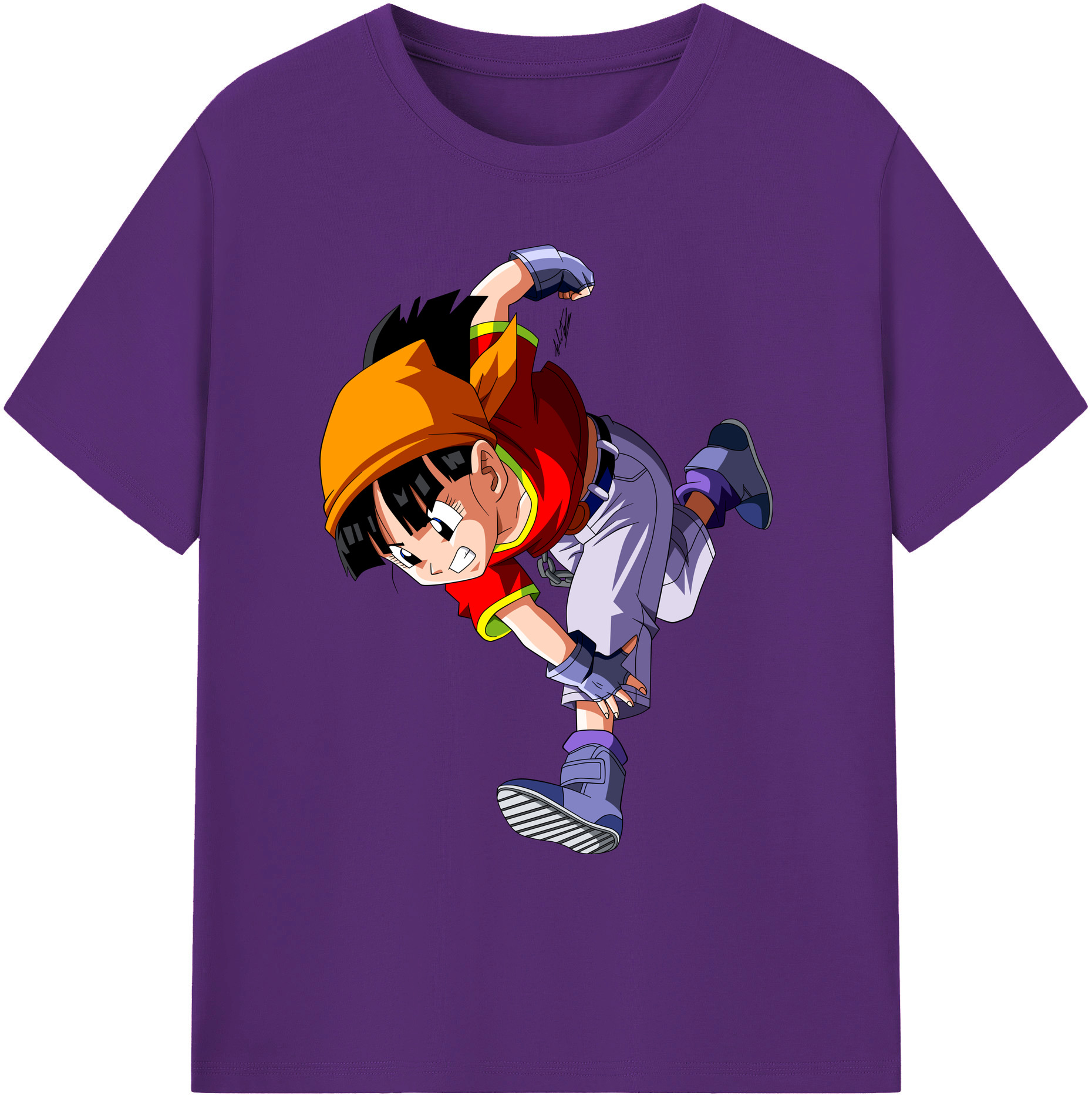 （画像用） ドラゴンボール パン DRAGON BALL Pan 綿100％ メンズ半袖Tシャツ｜肌触りやわらか＆通気性