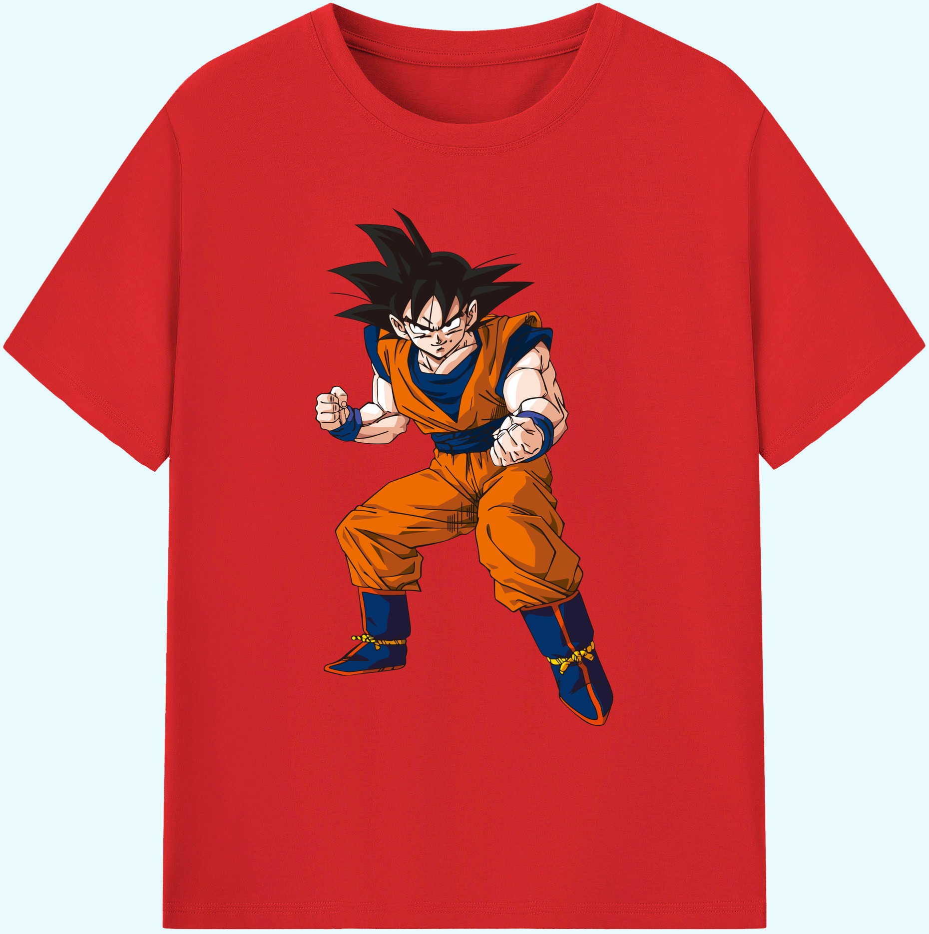 （画像用） ドラゴンボール 孫悟空（そん ごくう）Son Goku カカロット DRAGON BALL Kakarotto 綿100％ メンズ半袖Tシャツ｜肌触りやわらか＆通気性