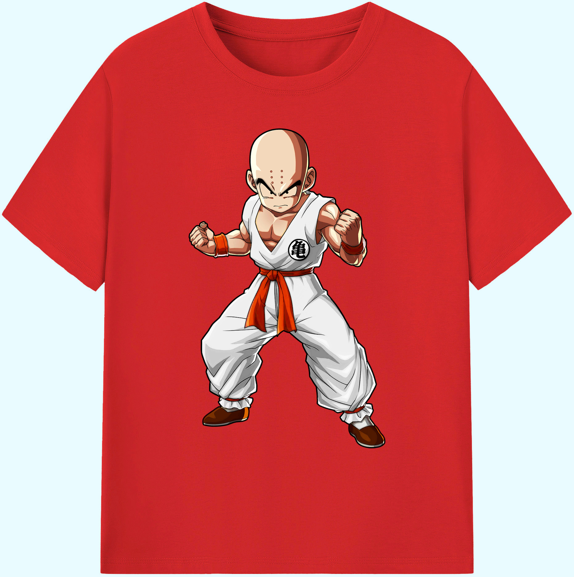 （画像用） ドラゴンボール クリリン DRAGON BALL krillin 綿100％ メンズ半袖Tシャツ｜肌触りやわらか＆通気性