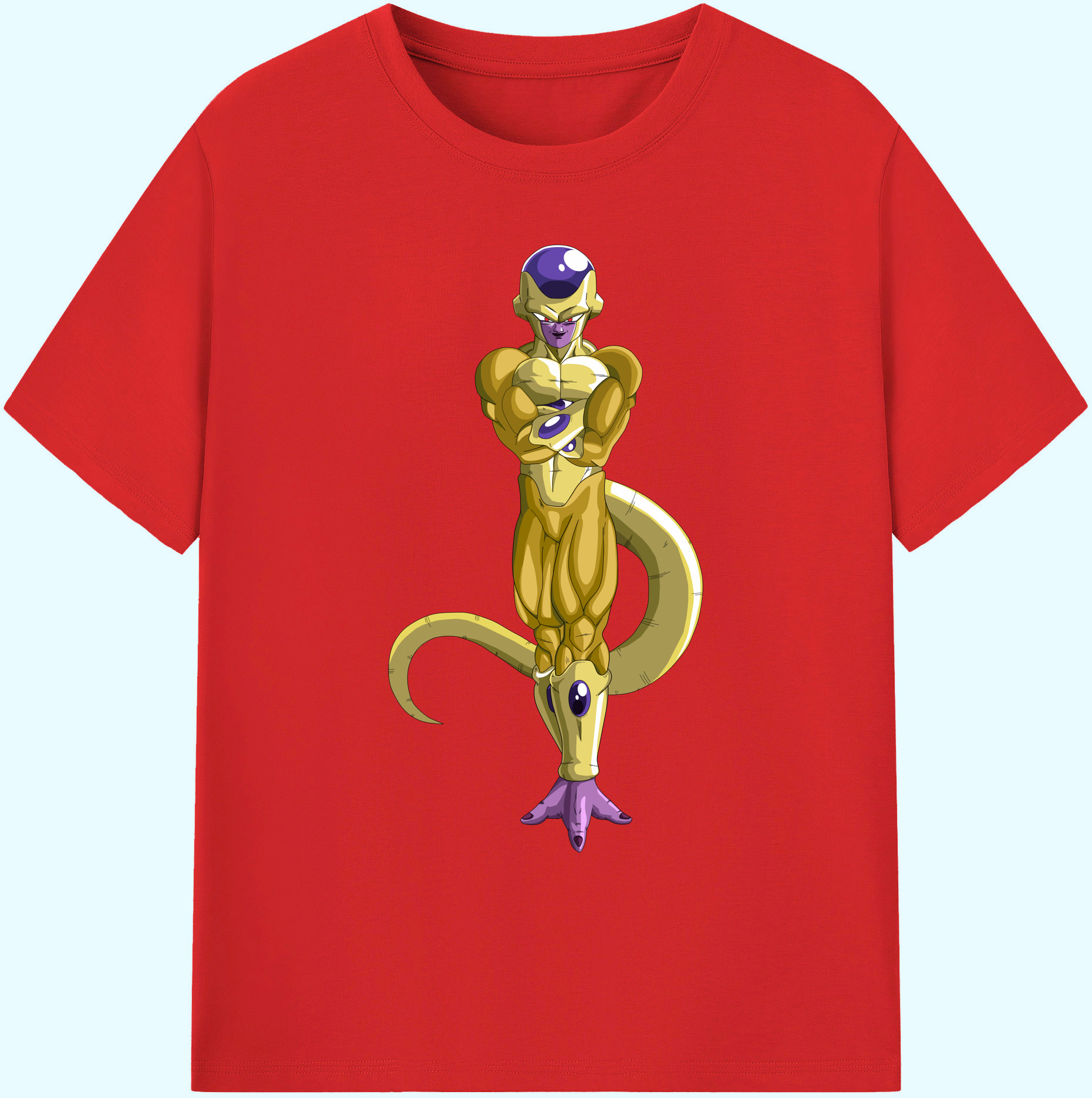（画像用） ドラゴンボール フリーザ DRAGON BALL Frieza 綿100％ メンズ半袖Tシャツ｜肌触りやわらか＆通気性