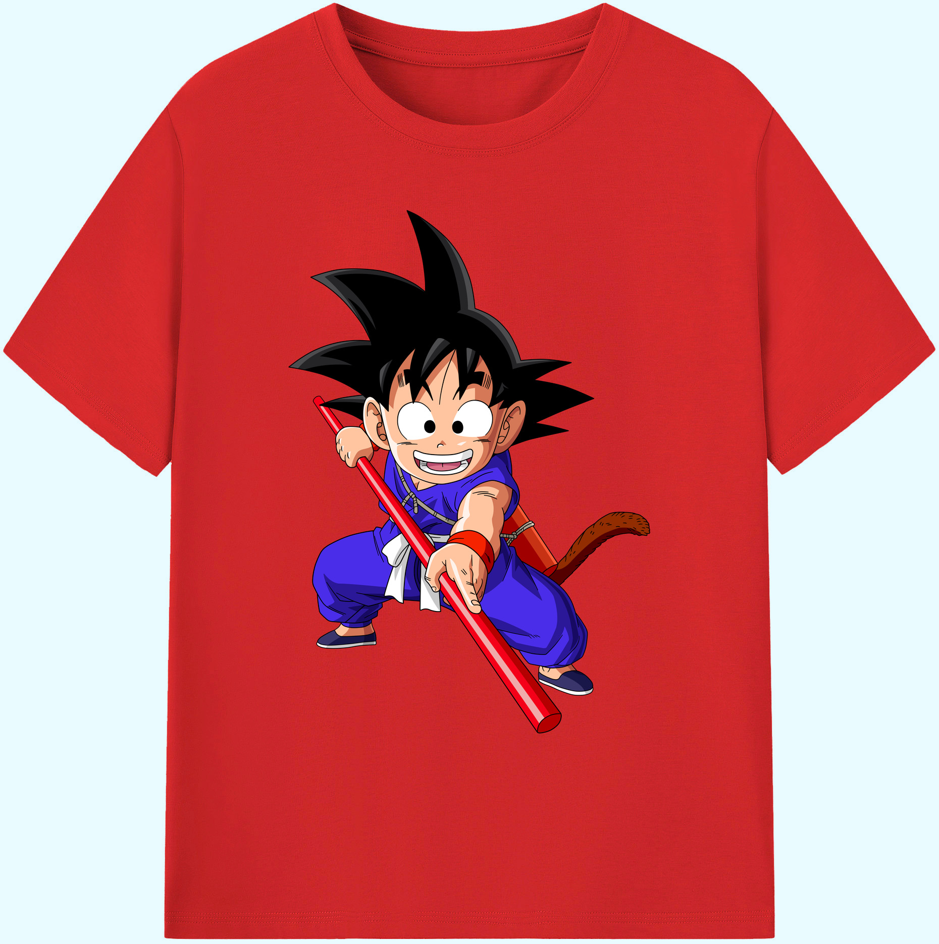 （画像用） ドラゴンボール 孫悟空（そん ごくう）Son Goku カカロット DRAGON BALL Kakarotto 綿100％ メンズ半袖Tシャツ｜肌触りやわらか＆通気性