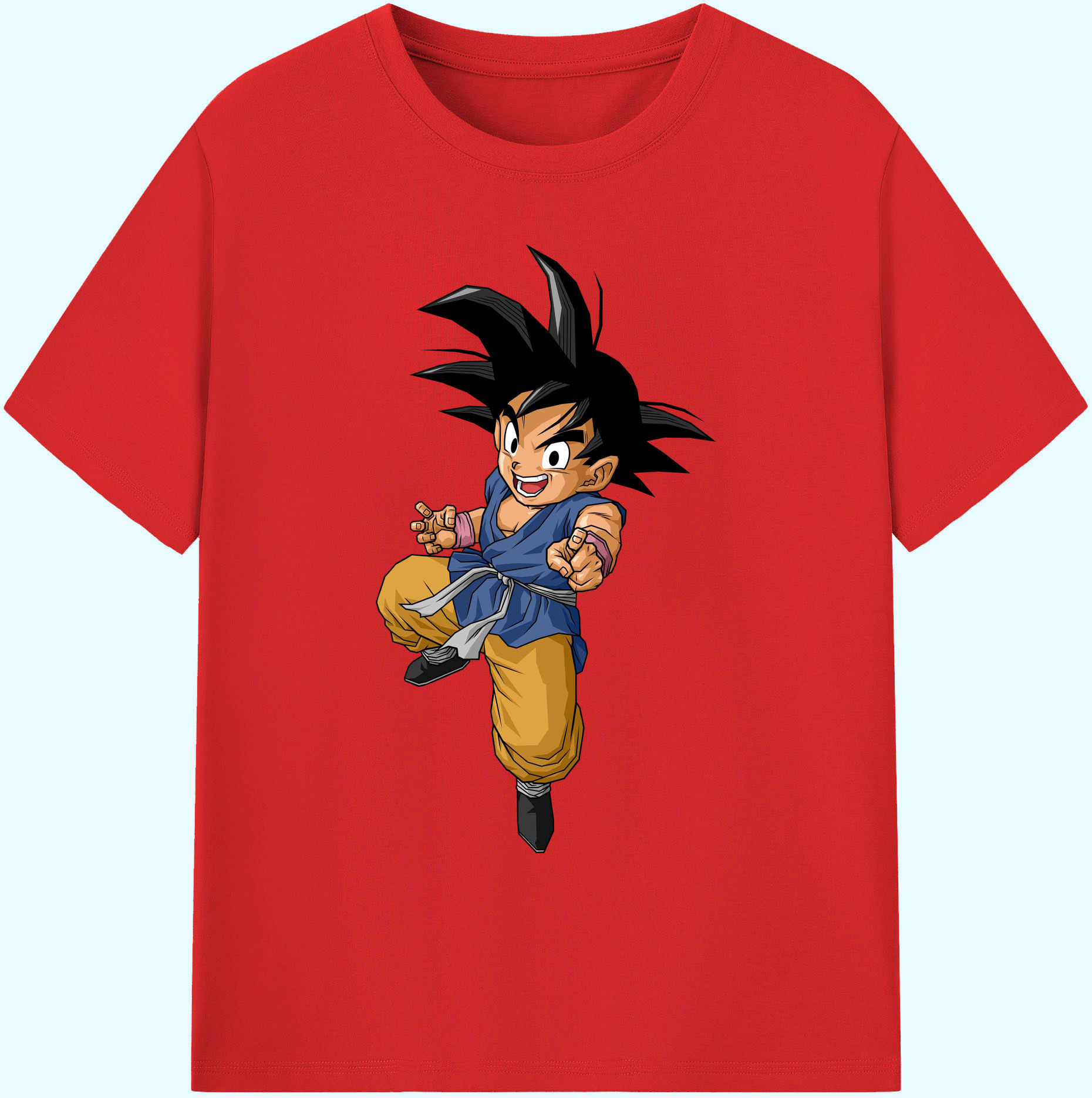（画像用） ドラゴンボール 孫悟空（そん ごくう）Son Goku カカロット DRAGON BALL Kakarotto 綿100％ メンズ半袖Tシャツ｜肌触りやわらか＆通気性