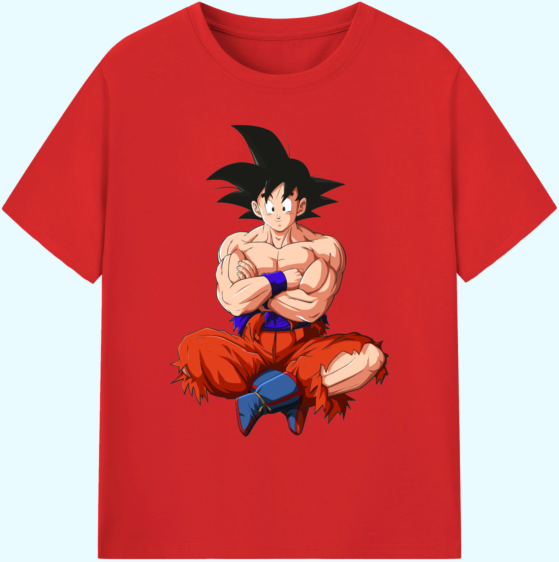 （画像用） ドラゴンボール 孫悟空（そん ごくう）Son Goku カカロット DRAGON BALL Kakarotto 綿100％ メンズ半袖Tシャツ｜肌触りやわらか＆通気性