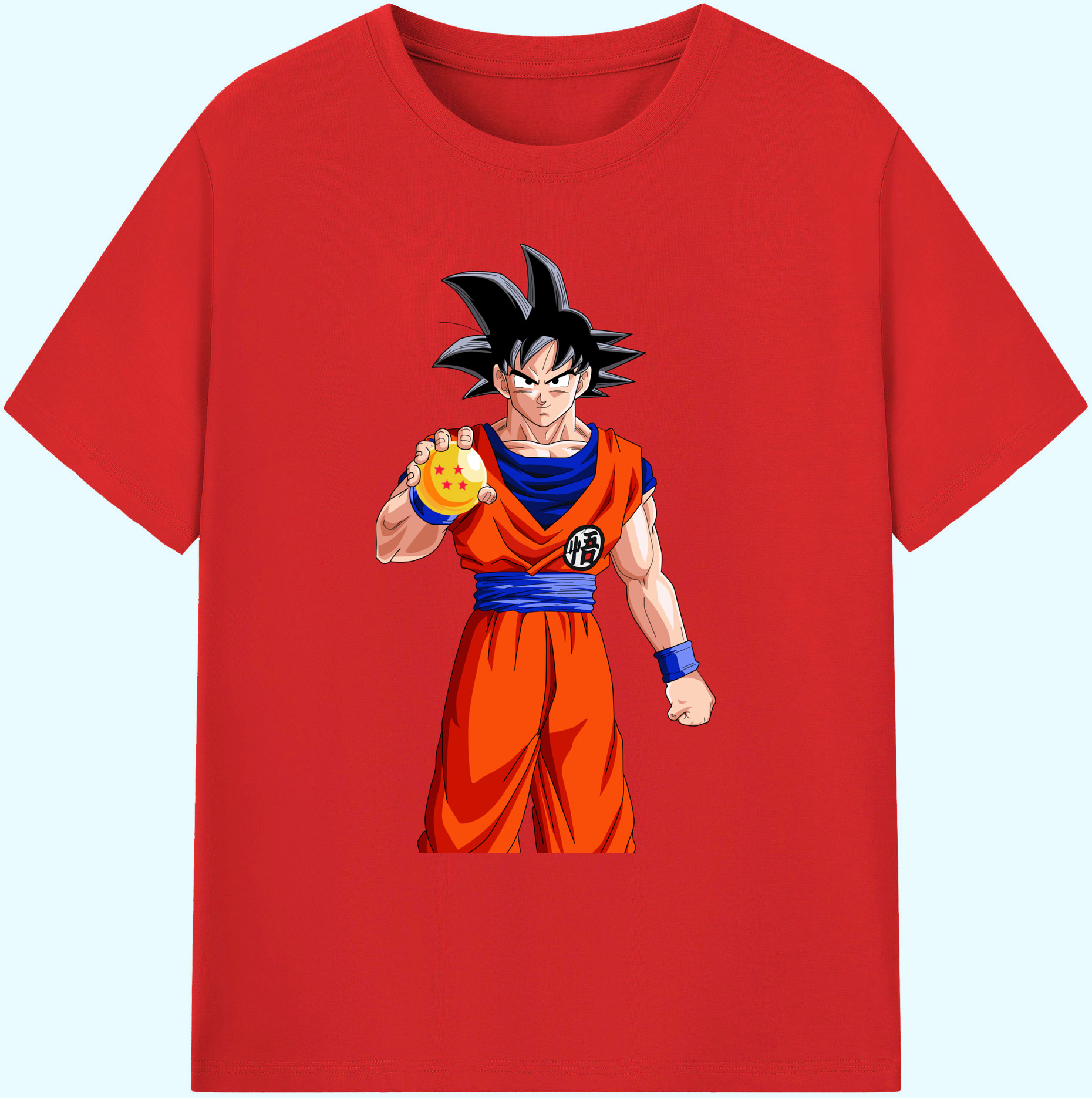 （画像用） ドラゴンボール 孫悟空（そん ごくう）Son Goku カカロット DRAGON BALL Kakarotto 綿100％ メンズ半袖Tシャツ｜肌触りやわらか＆通気性