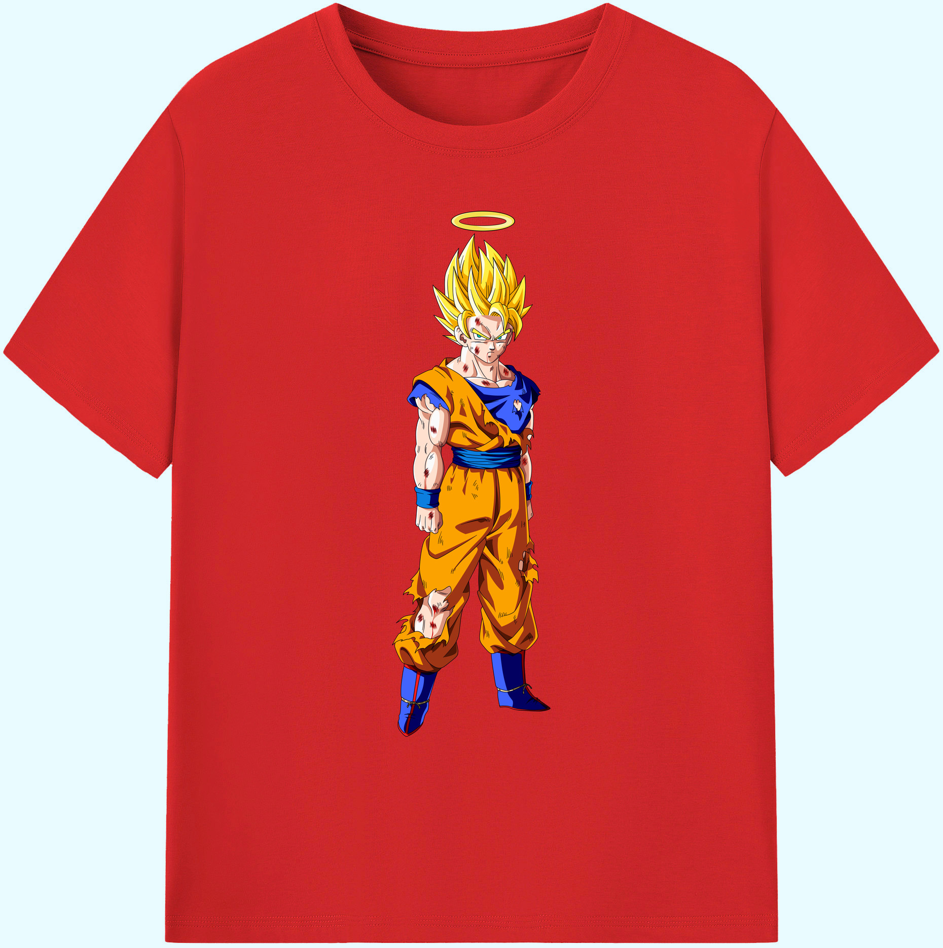 （画像用） ドラゴンボール 孫悟空（そん ごくう）Son Goku カカロット DRAGON BALL Kakarotto 綿100％ メンズ半袖Tシャツ｜肌触りやわらか＆通気性