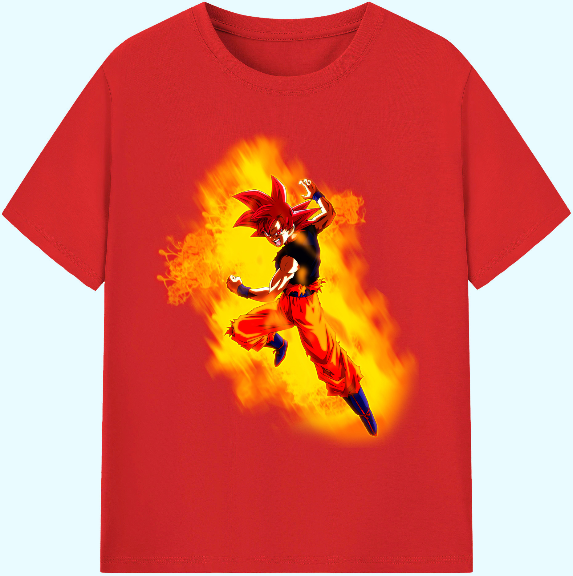 （画像用） ドラゴンボール 孫悟空（そん ごくう）Son Goku カカロット DRAGON BALL Kakarotto 綿100％ メンズ半袖Tシャツ｜肌触りやわらか＆通気性