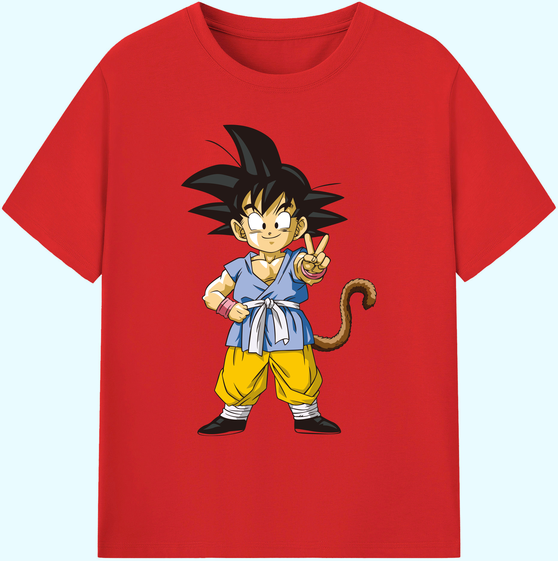 （画像用） ドラゴンボール 孫悟空（そん ごくう）Son Goku カカロット DRAGON BALL Kakarotto 綿100％ メンズ半袖Tシャツ｜肌触りやわらか＆通気性