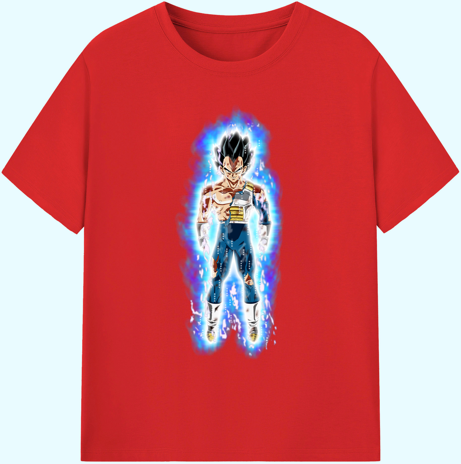 （画像用） ドラゴンボール ベジータ四世（Bejīta Yonsei）DRAGON BALL Vegeta IV 綿100％ メンズ半袖Tシャツ｜肌触りやわらか＆通気性