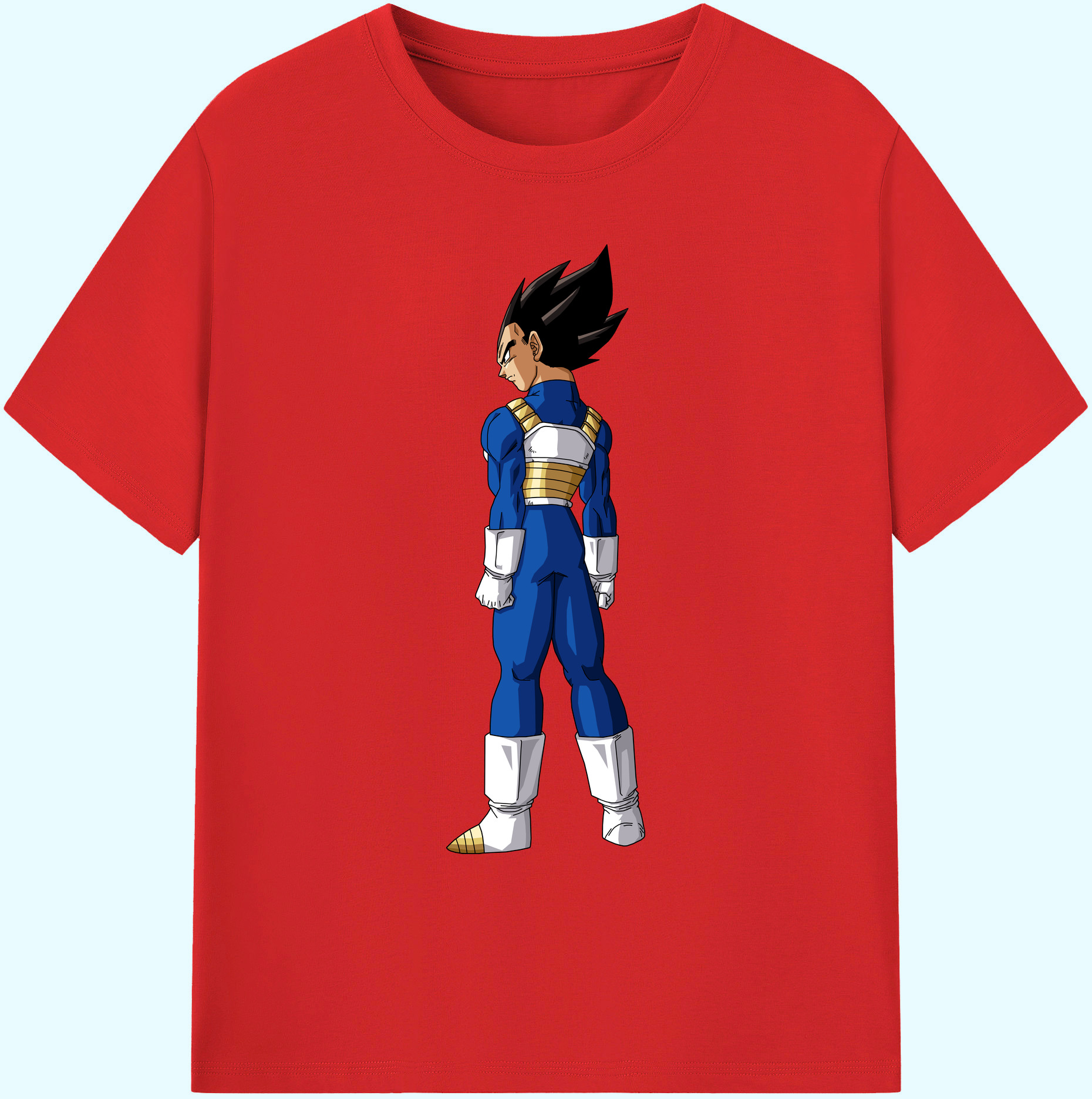 （画像用） ドラゴンボール ベジータ四世（Bejīta Yonsei）DRAGON BALL Vegeta IV 綿100％ メンズ半袖Tシャツ｜肌触りやわらか＆通気性
