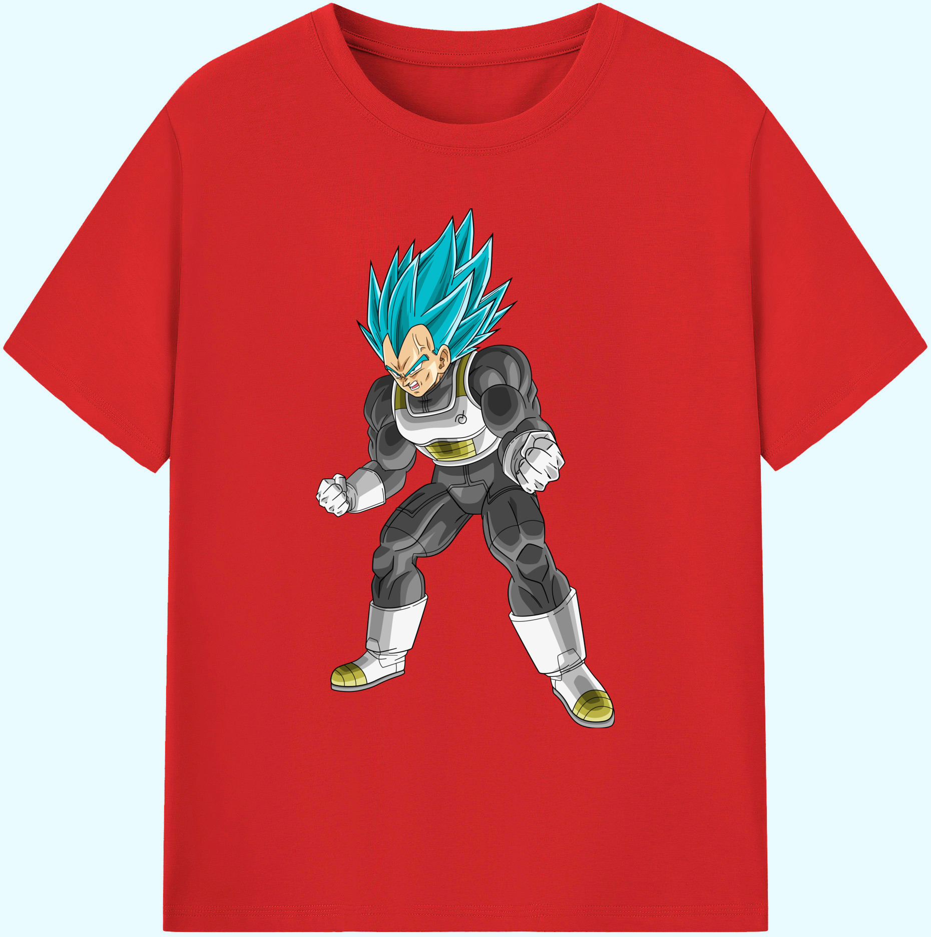 （画像用） ドラゴンボール ベジータ四世（Bejīta Yonsei）DRAGON BALL Vegeta IV 綿100％ メンズ半袖Tシャツ｜肌触りやわらか＆通気性
