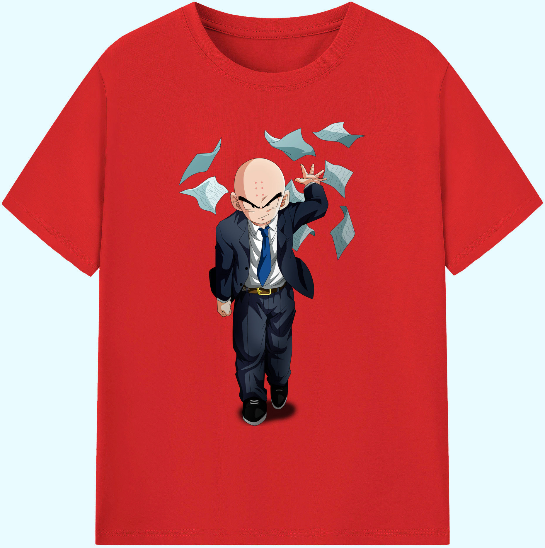 （画像用） ドラゴンボール クリリン DRAGON BALL krillin 綿100％ メンズ半袖Tシャツ｜肌触りやわらか＆通気性