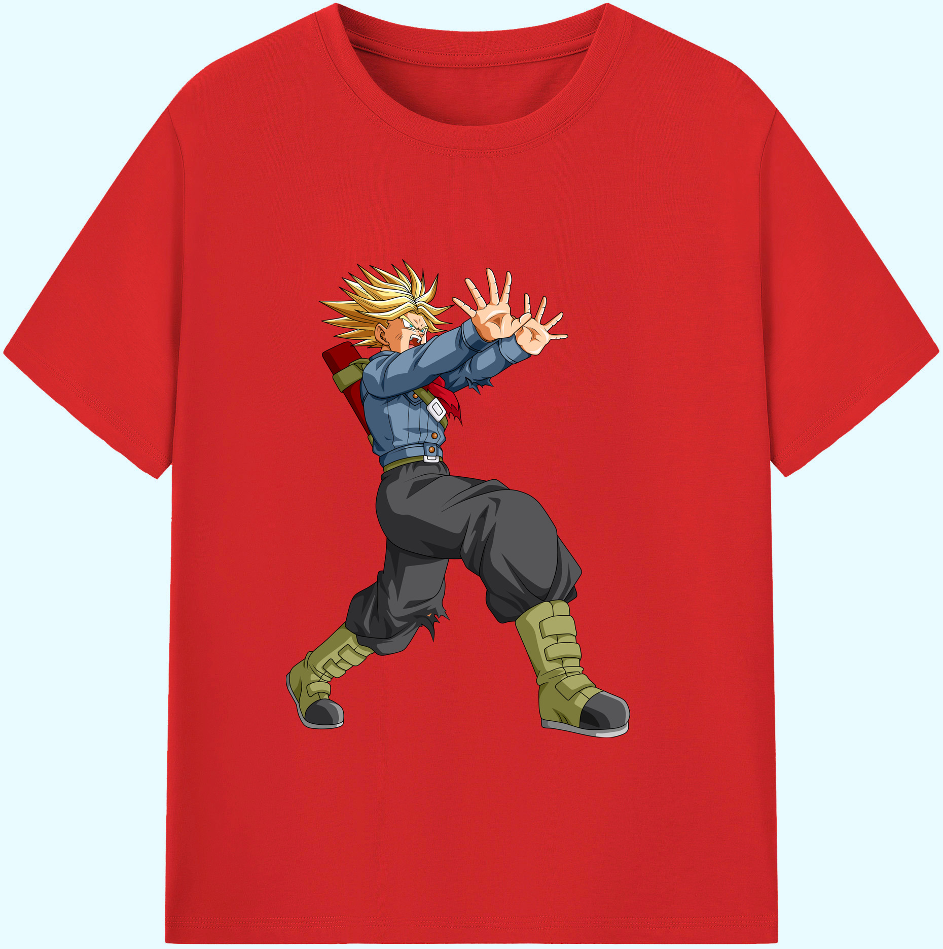 （画像用） ドラゴンボール トランクス（Torankusu）DRAGON BALL Trunks 綿100％ メンズ半袖Tシャツ｜肌触りやわらか＆通気性