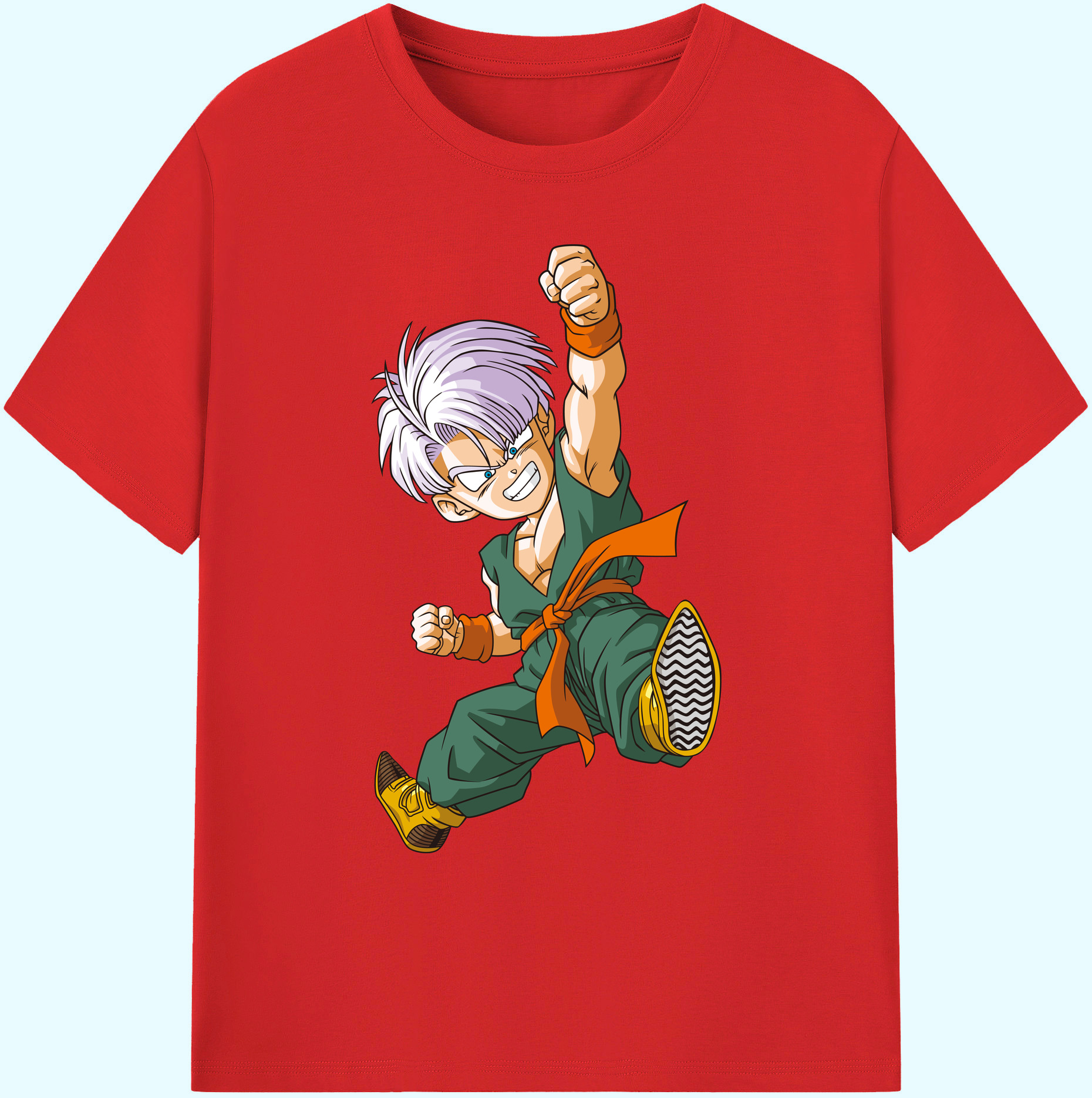（画像用） ドラゴンボール トランクス（Torankusu）DRAGON BALL Trunks 綿100％ メンズ半袖Tシャツ｜肌触りやわらか＆通気性