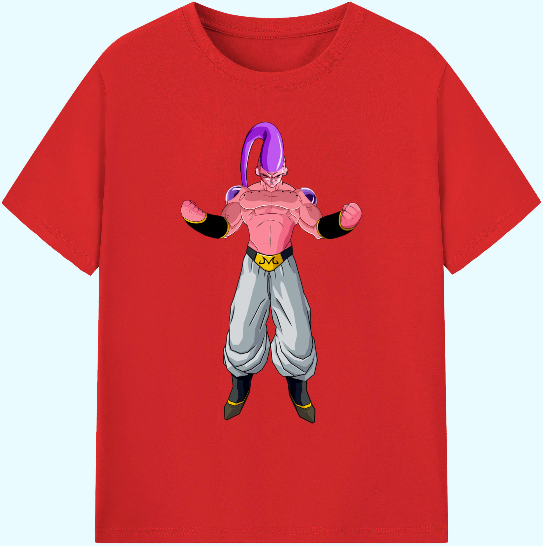（画像用） ドラゴンボール 魔人ブウ DRAGON BALL Majin Buu 綿100％ メンズ半袖Tシャツ｜肌触りやわらか＆通気性