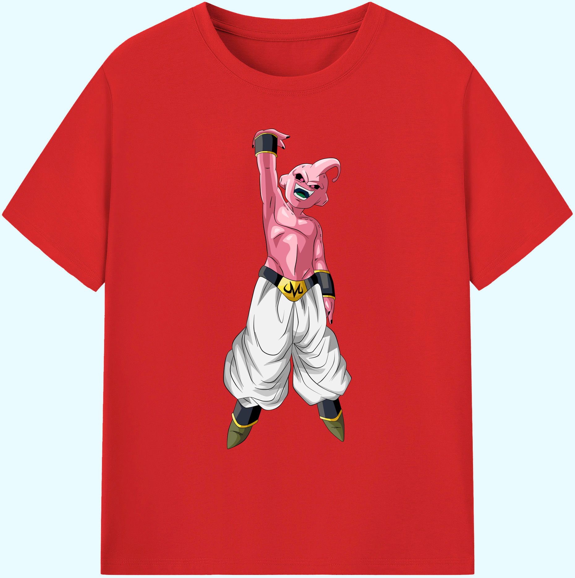 （画像用） ドラゴンボール 魔人ブウ DRAGON BALL Majin Buu 綿100％ メンズ半袖Tシャツ｜肌触りやわらか＆通気性