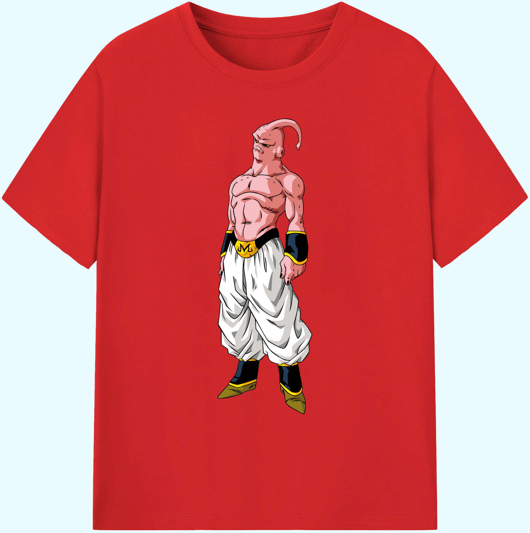 （画像用） ドラゴンボール 魔人ブウ DRAGON BALL Majin Buu 綿100％ メンズ半袖Tシャツ｜肌触りやわらか＆通気性