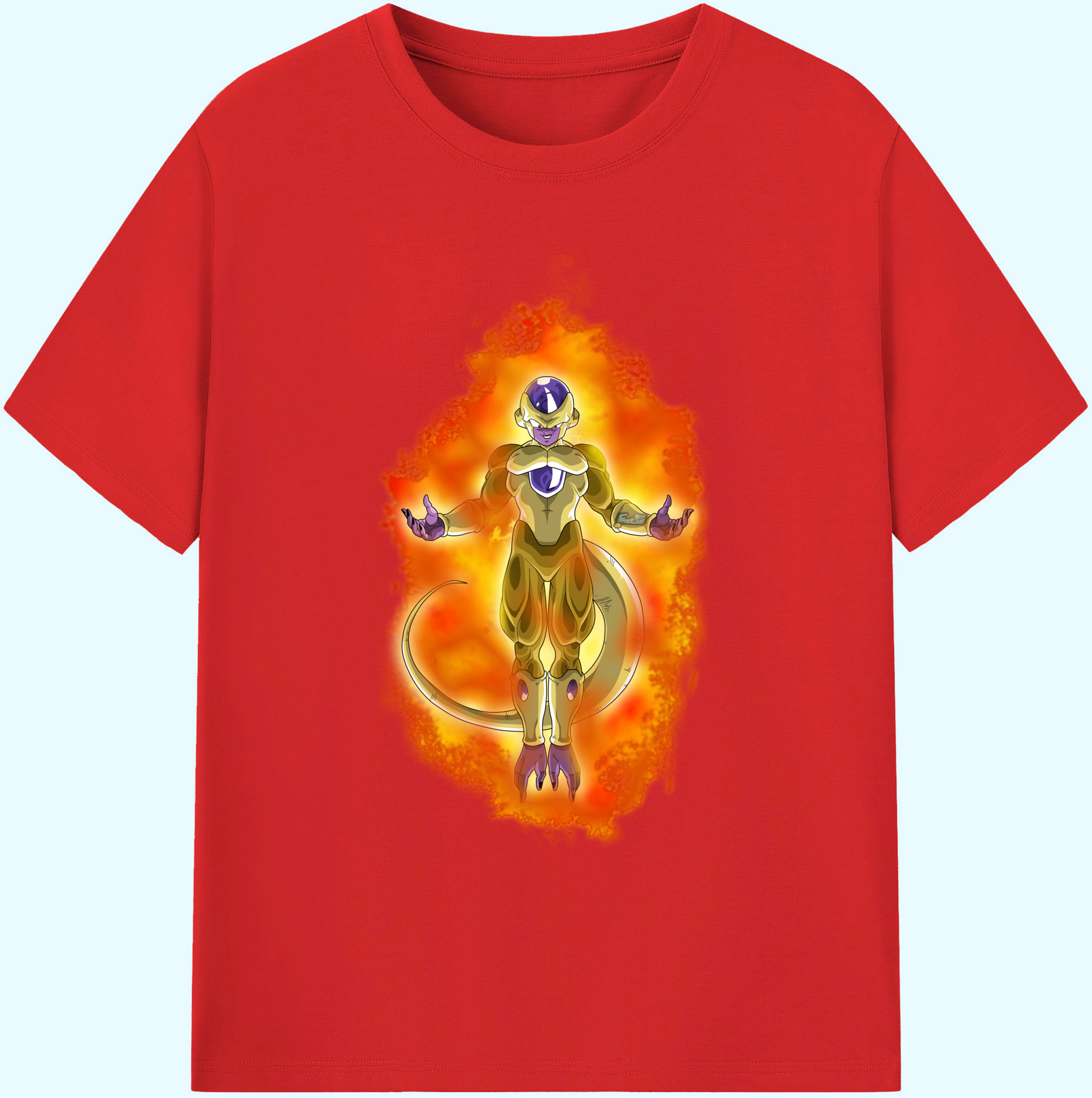 （画像用） ドラゴンボール フリーザ DRAGON BALL Frieza 綿100％ メンズ半袖Tシャツ｜肌触りやわらか＆通気性