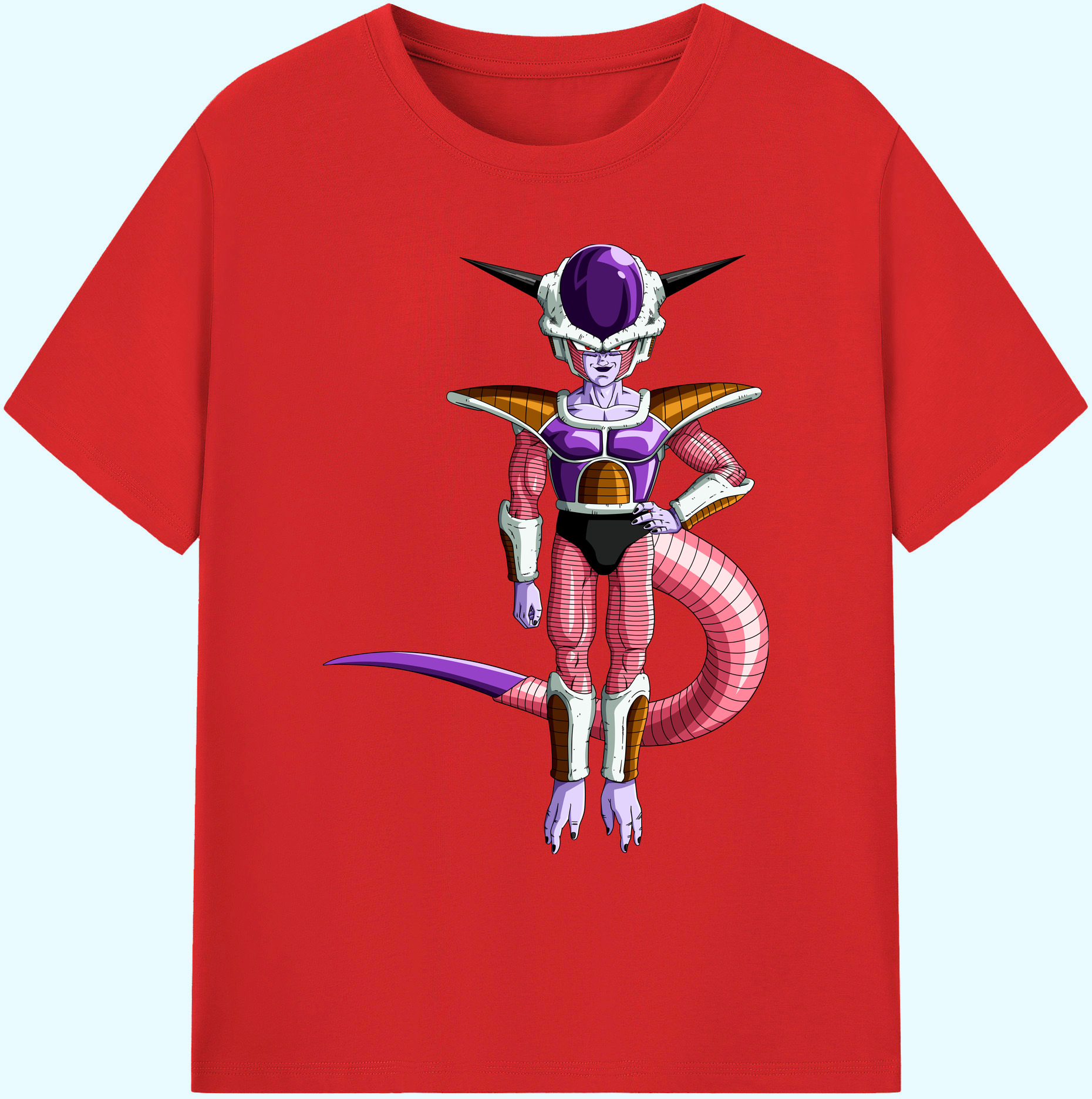 （画像用） ドラゴンボール フリーザ DRAGON BALL Frieza 綿100％ メンズ半袖Tシャツ｜肌触りやわらか＆通気性