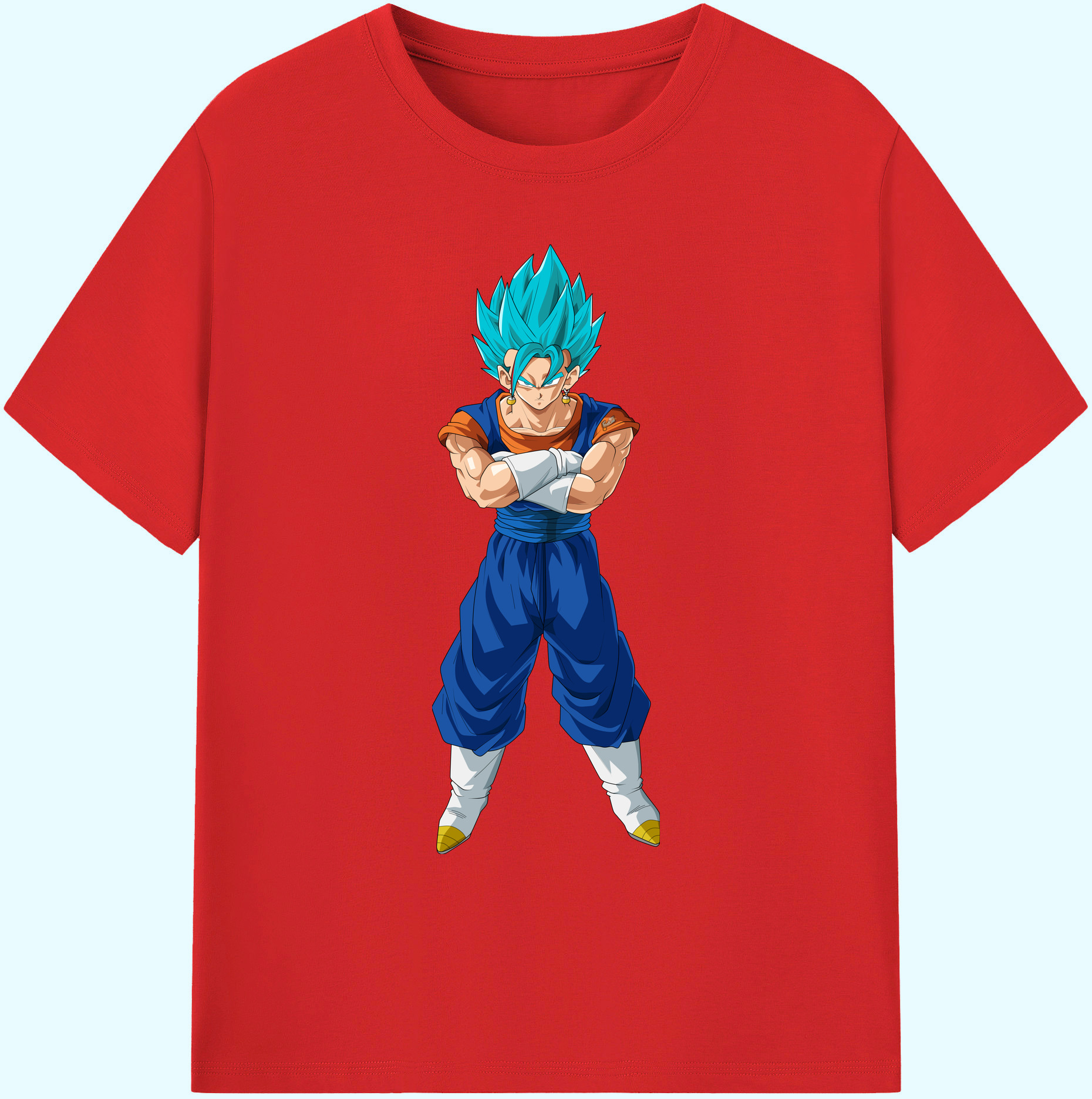 （画像用） ドラゴンボール ベジット DRAGON BALL Vegetto 綿100％ メンズ半袖Tシャツ｜肌触りやわらか＆通気性