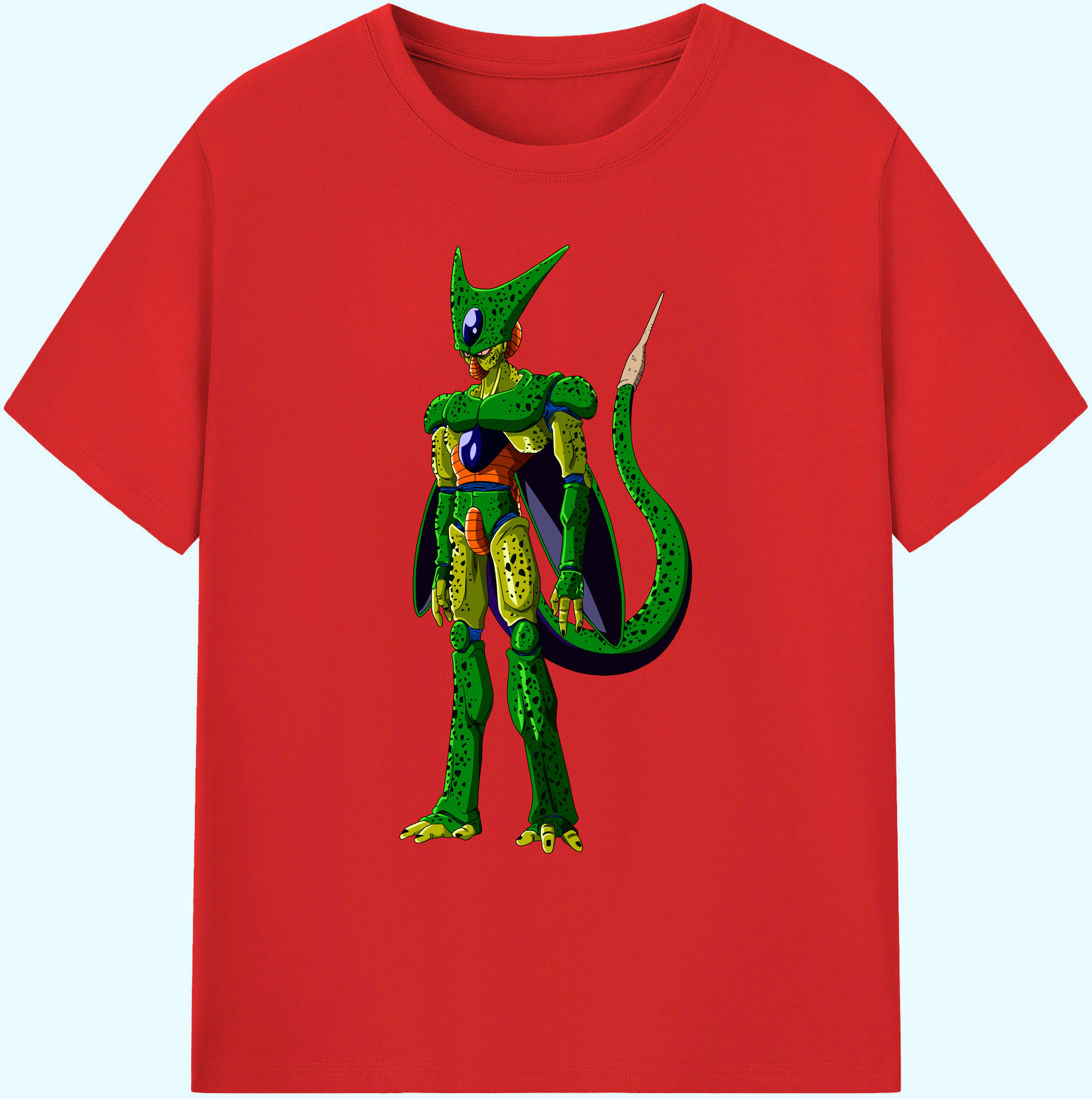 （画像用） ドラゴンボール セル DRAGON BALL Cell 綿100％ メンズ半袖Tシャツ｜肌触りやわらか＆通気性