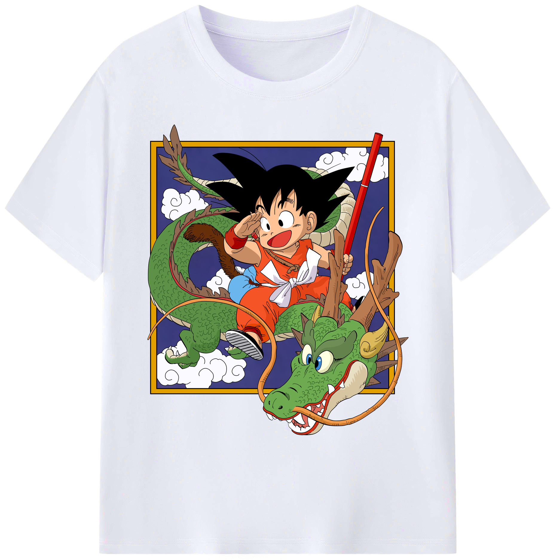 （画像用） ドラゴンボール 孫悟空（そん ごくう）Son Goku カカロット DRAGON BALL Kakarotto 綿100％ メンズ半袖Tシャツ｜肌触りやわらか＆通気性