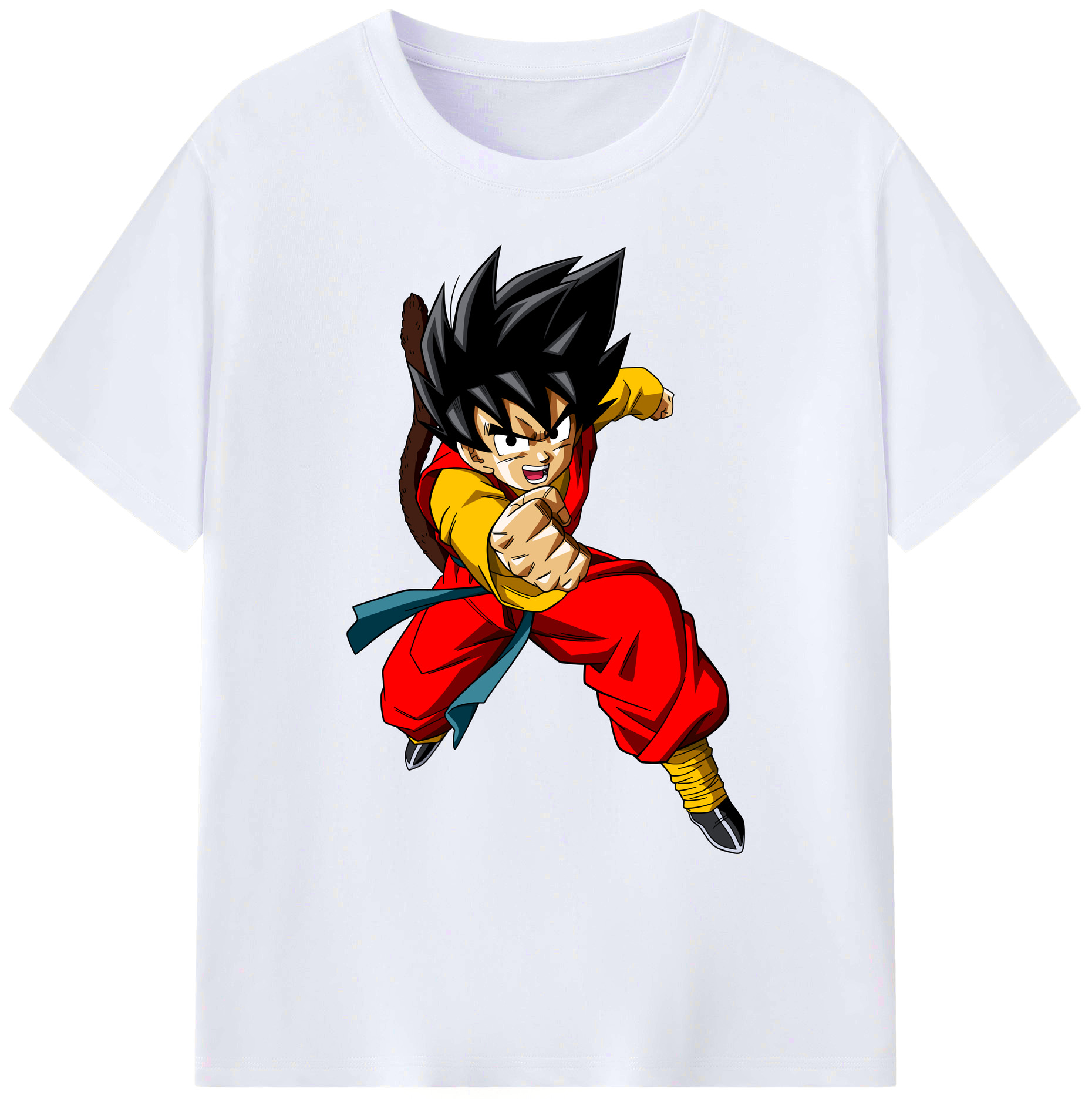 （画像用） ドラゴンボール 孫悟空（そん ごくう）Son Goku カカロット DRAGON BALL Kakarotto 綿100％ メンズ半袖Tシャツ｜肌触りやわらか＆通気性