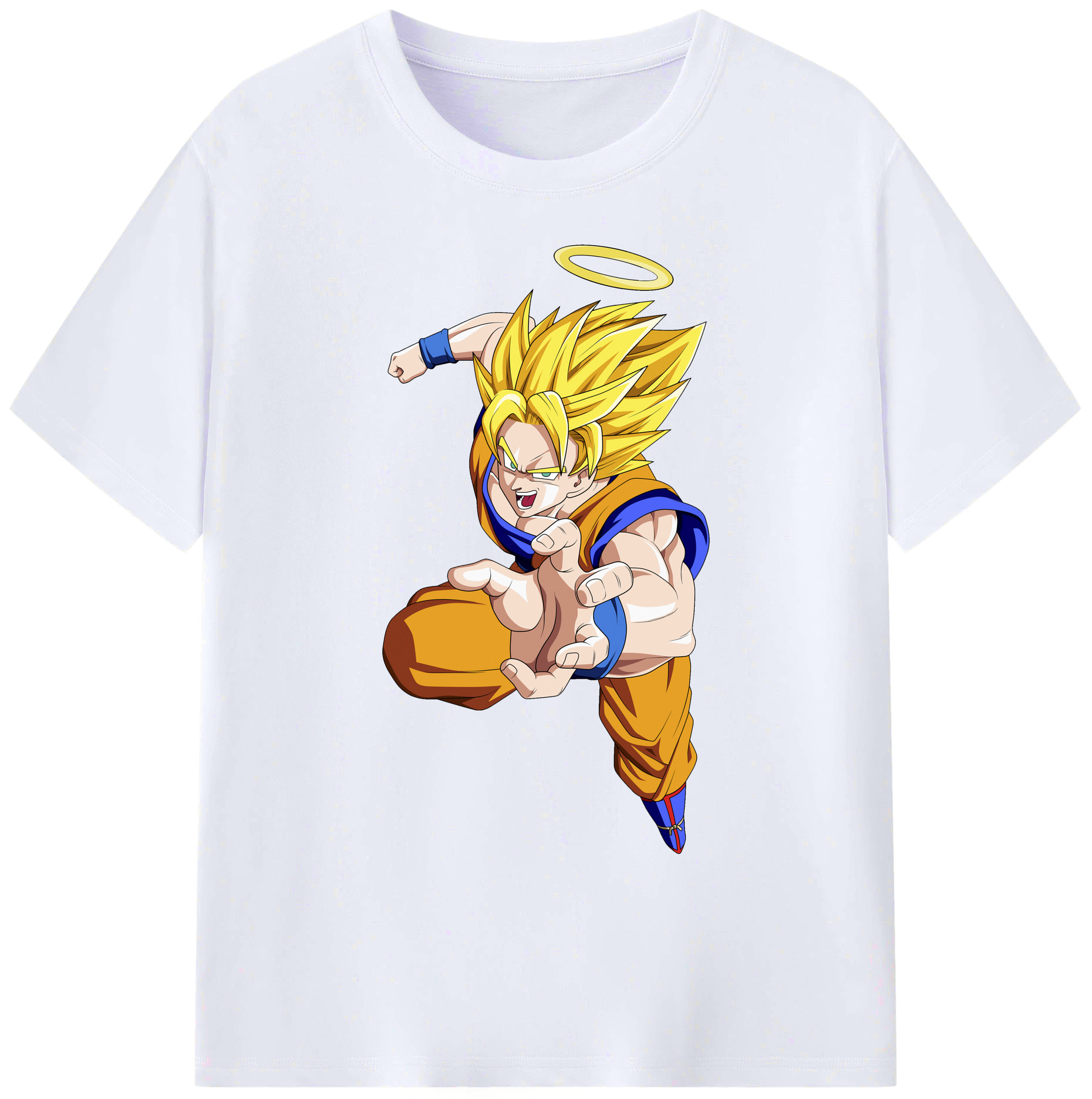 （画像用） ドラゴンボール 孫悟空（そん ごくう）Son Goku カカロット DRAGON BALL Kakarotto 綿100％ メンズ半袖Tシャツ｜肌触りやわらか＆通気性