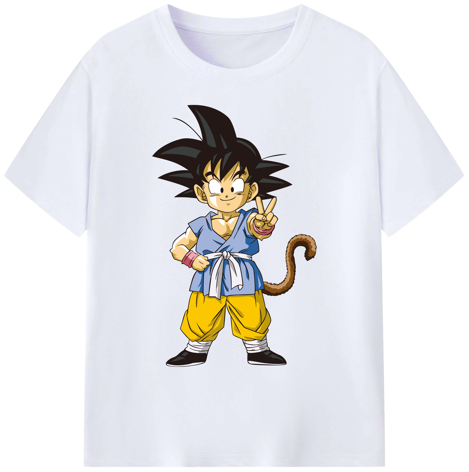 （画像用） ドラゴンボール 孫悟空（そん ごくう）Son Goku カカロット DRAGON BALL Kakarotto 綿100％ メンズ半袖Tシャツ｜肌触りやわらか＆通気性