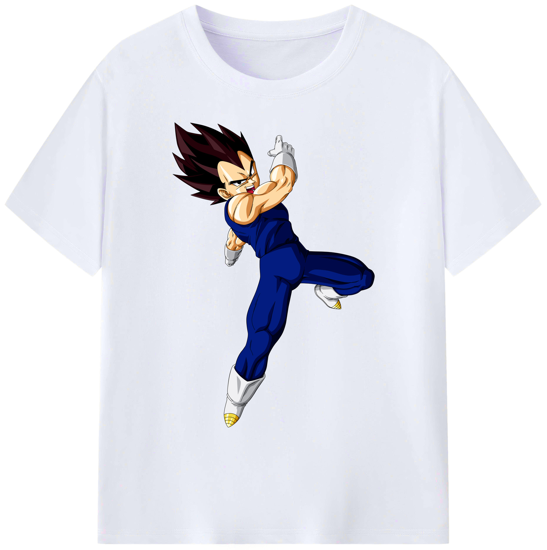 （画像用） ドラゴンボール ベジータ四世（Bejīta Yonsei）DRAGON BALL Vegeta IV 綿100％ メンズ半袖Tシャツ｜肌触りやわらか＆通気性