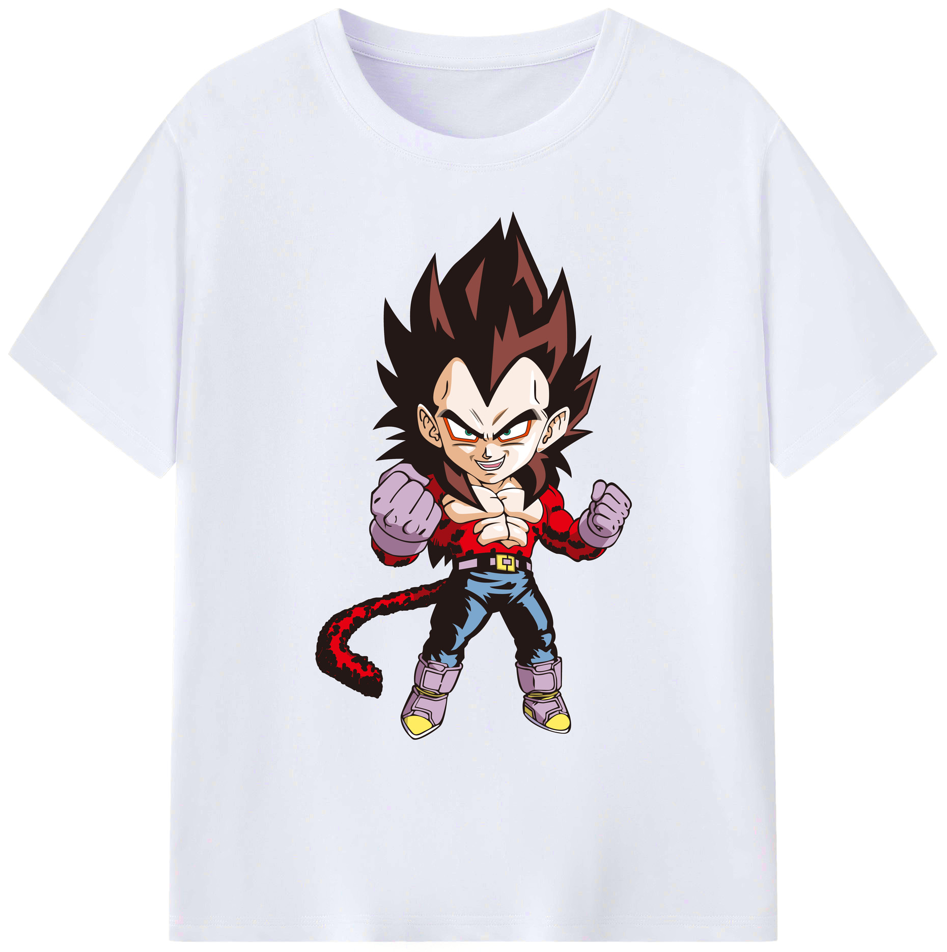（画像用） ドラゴンボール ベジータ四世（Bejīta Yonsei）DRAGON BALL Vegeta IV 綿100％ メンズ半袖Tシャツ｜肌触りやわらか＆通気性