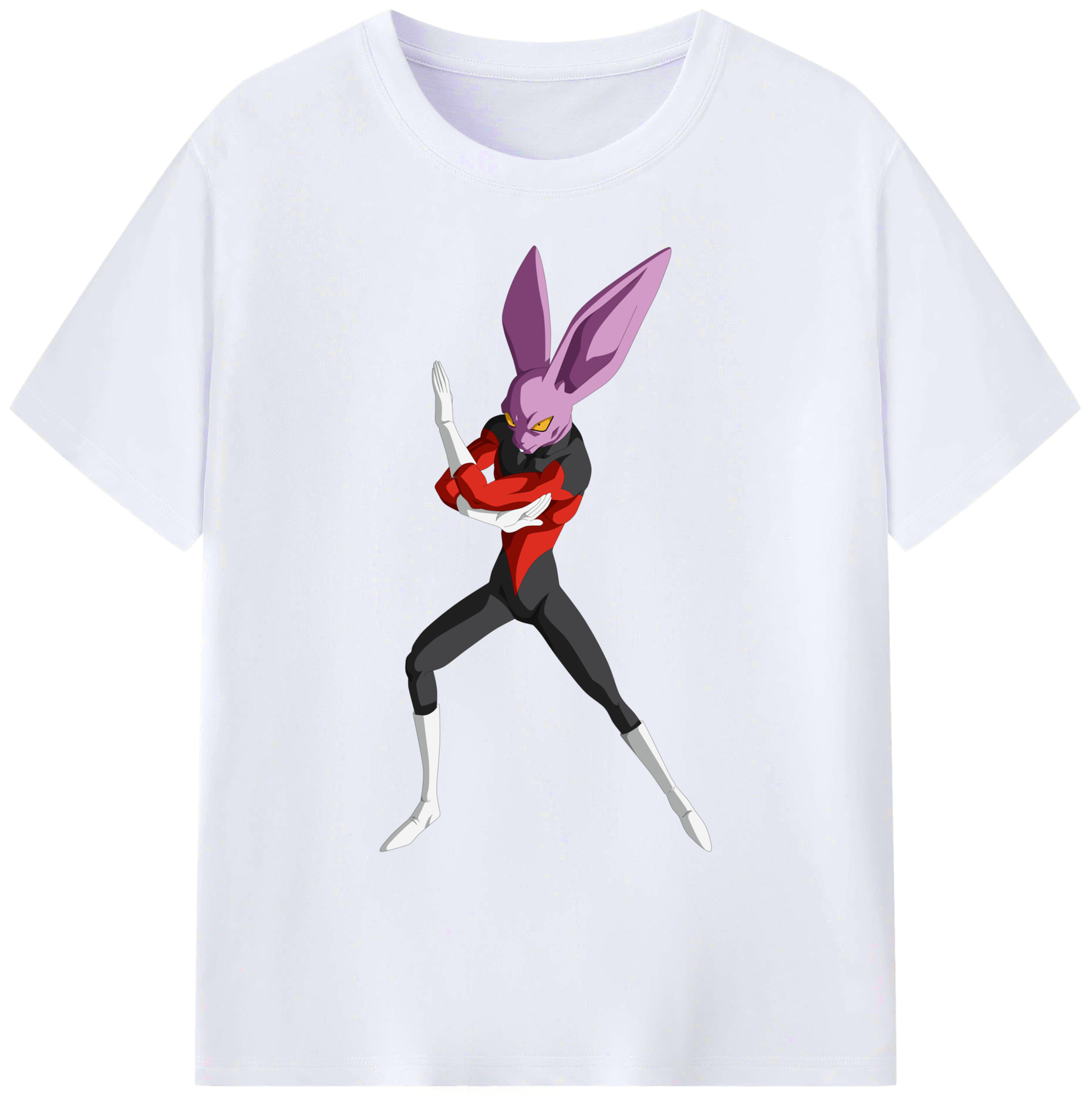 （画像用） ドラゴンボール ビルス 破壊神ビルス DRAGON BALL Beerus Birusu 綿100％ メンズ半袖Tシャツ｜肌触りやわらか＆通気性