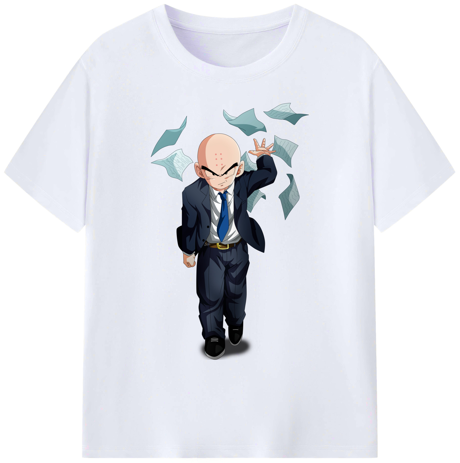 （画像用） ドラゴンボール クリリン DRAGON BALL krillin 綿100％ メンズ半袖Tシャツ｜肌触りやわらか＆通気性