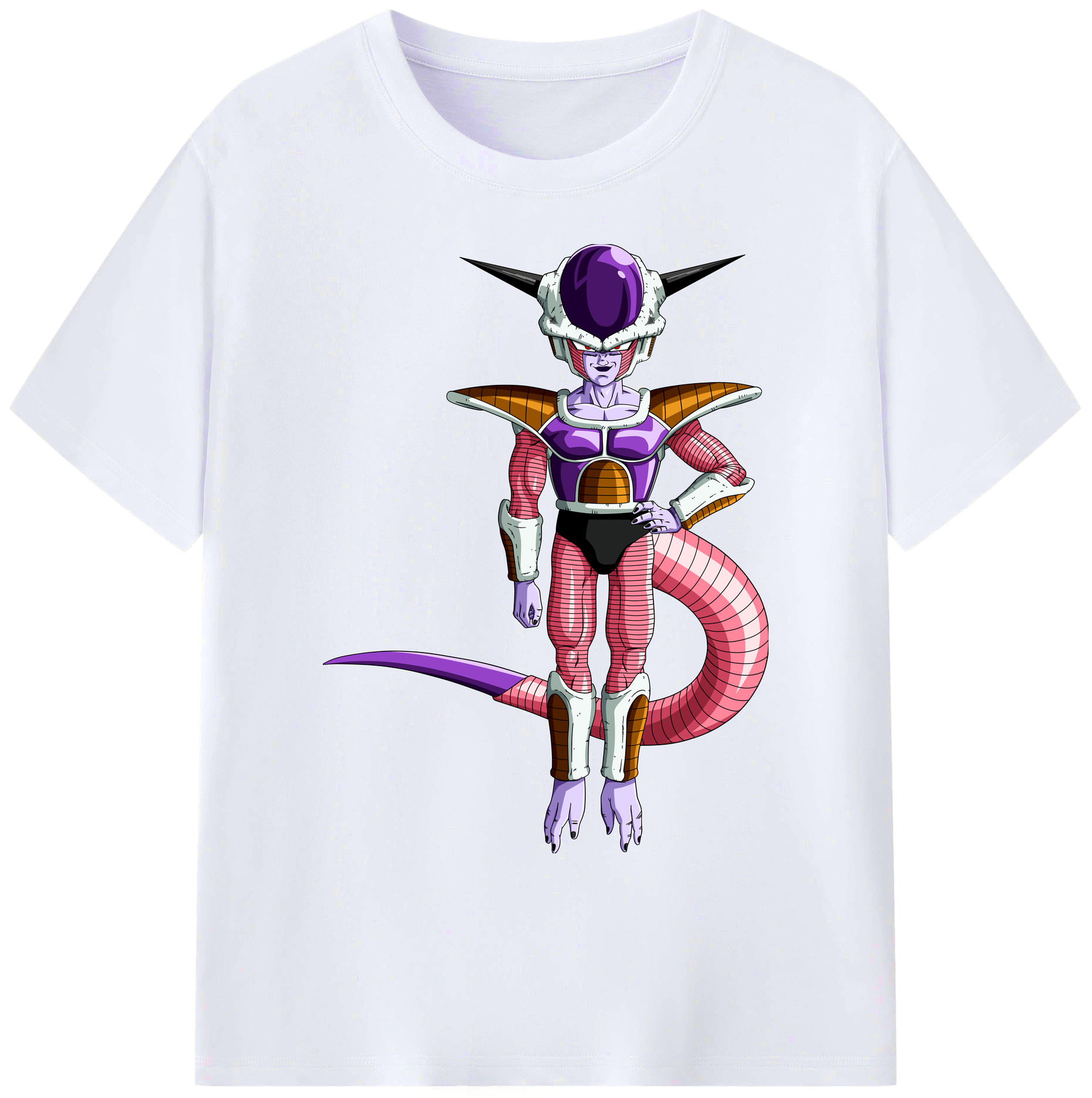 （画像用） ドラゴンボール フリーザ DRAGON BALL Frieza 綿100％ メンズ半袖Tシャツ｜肌触りやわらか＆通気性