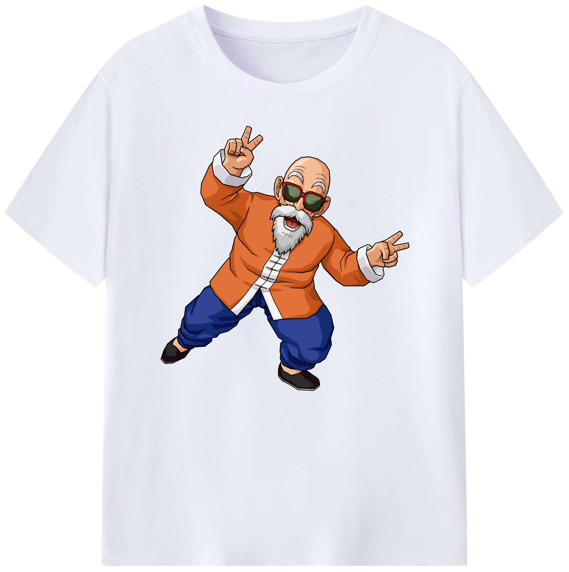 （画像用） ドラゴンボール 亀仙人（かめせんにん） DRAGON BALL Master Roshi Kame Sennin 綿100％ メンズ半袖Tシャツ｜肌触りやわらか＆通気性