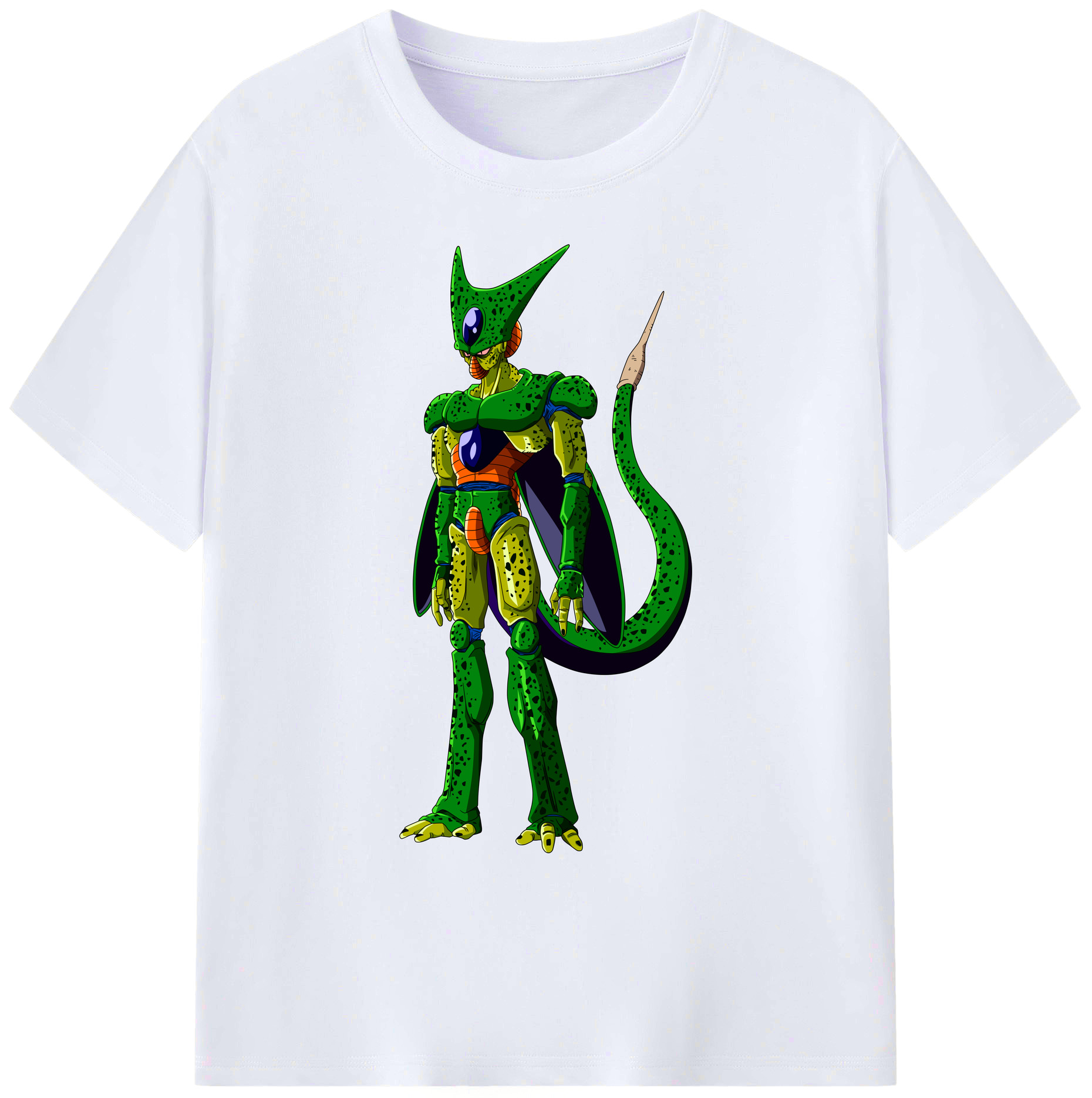 （画像用） ドラゴンボール セル DRAGON BALL Cell 綿100％ メンズ半袖Tシャツ｜肌触りやわらか＆通気性