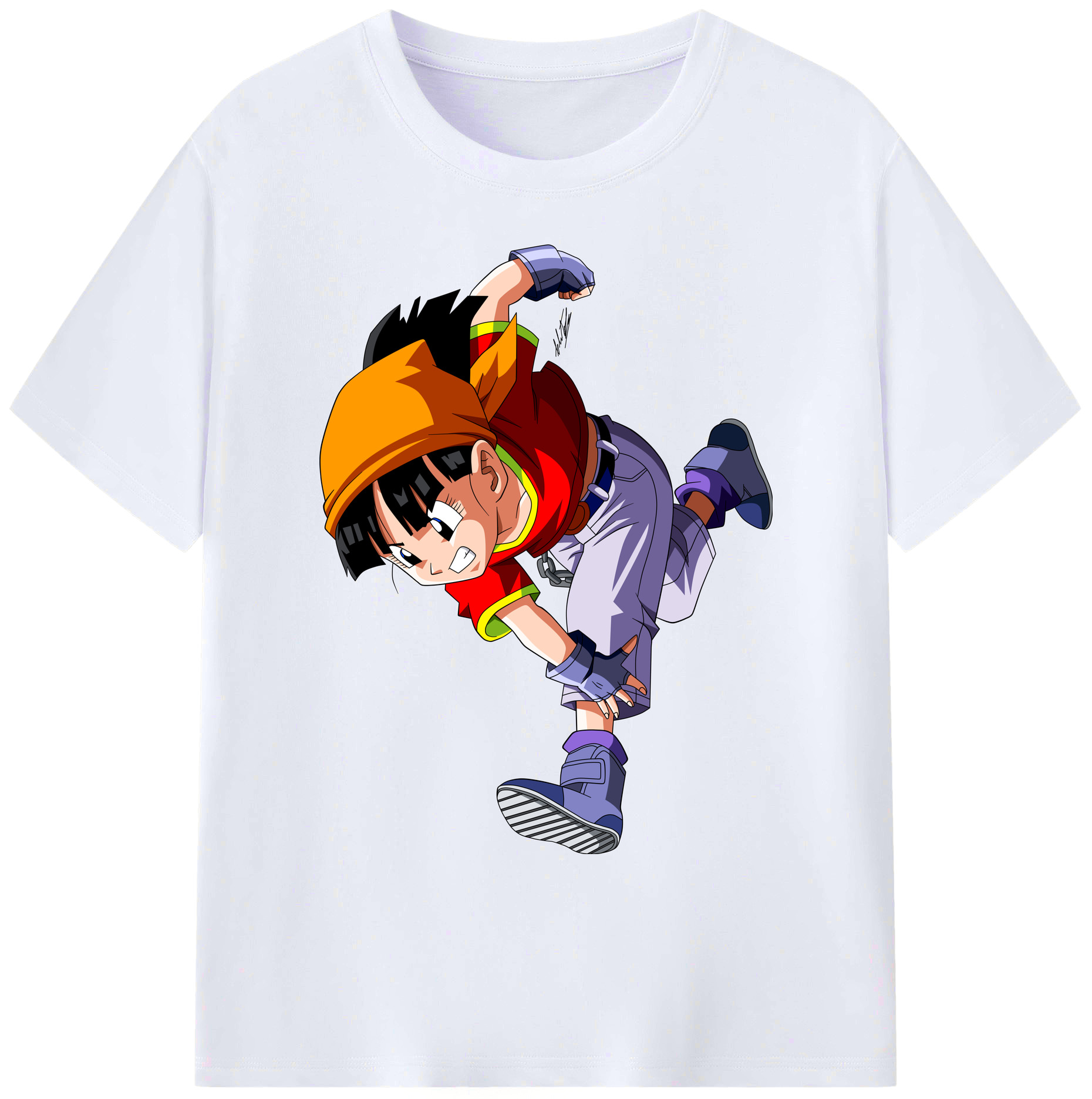 （画像用） ドラゴンボール パン DRAGON BALL Pan 綿100％ メンズ半袖Tシャツ｜肌触りやわらか＆通気性